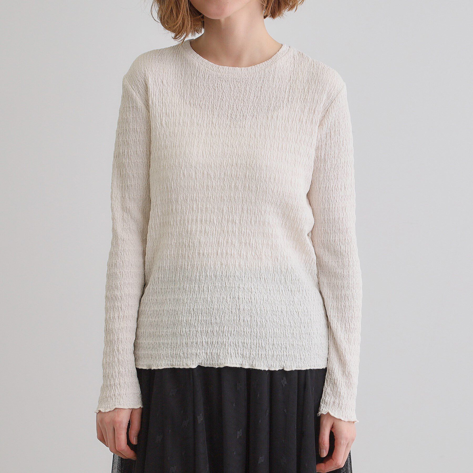 grove「シャーリング風ジャカードクルーネックプルオーバー」|Tシャツ・カットソー|