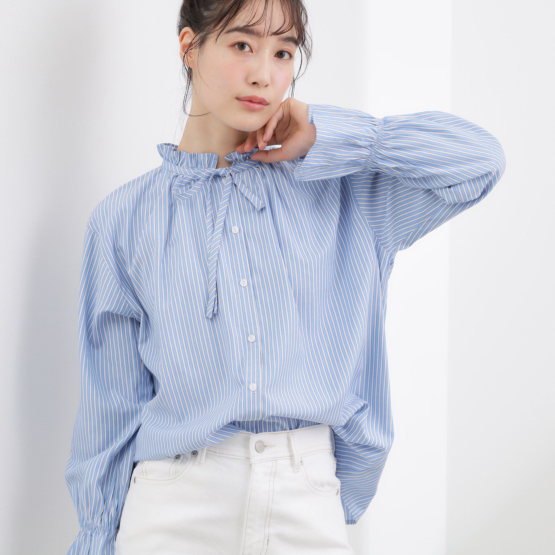 grove「フリルカラーリボンブラウス」|シャツ・ブラウス|