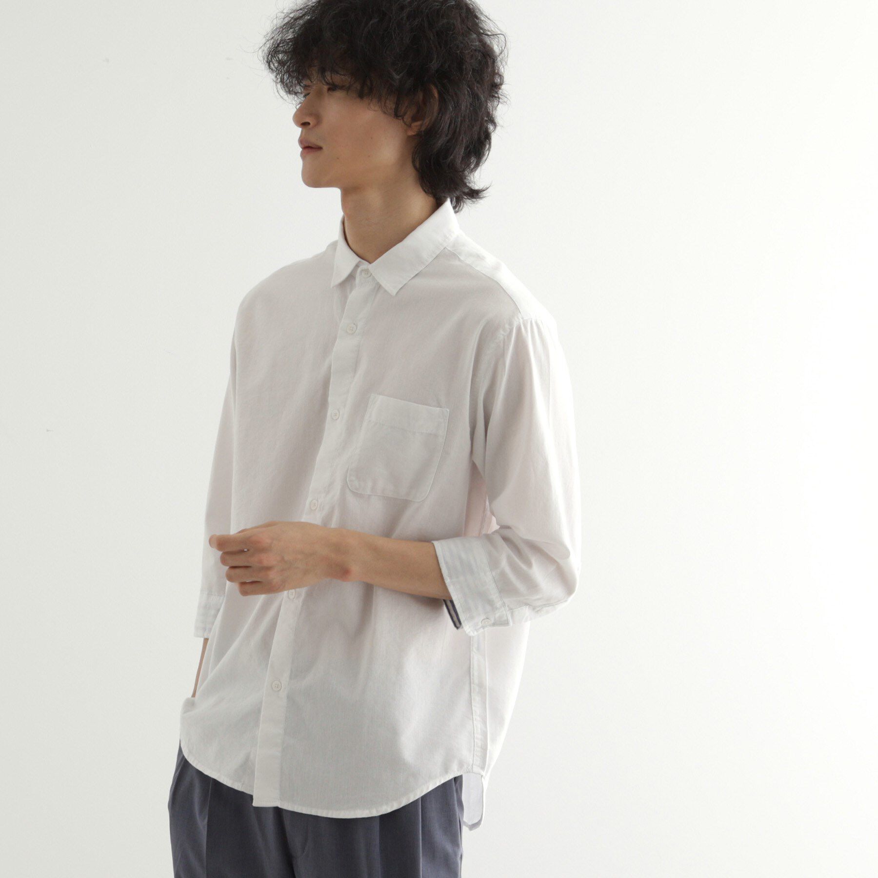 tk.TAKEO KIKUCHI「綿麻混七分袖シャツ」|シャツ・ブラウス|