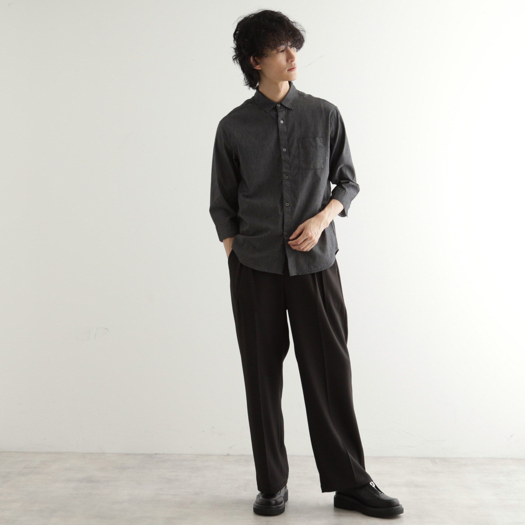 tk.TAKEO KIKUCHI「綿麻混七分袖シャツ」|シャツ・ブラウス|