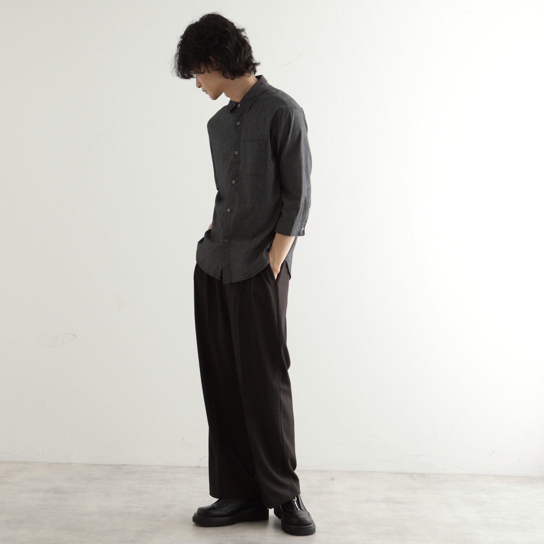 tk.TAKEO KIKUCHI「綿麻混七分袖シャツ」|シャツ・ブラウス|