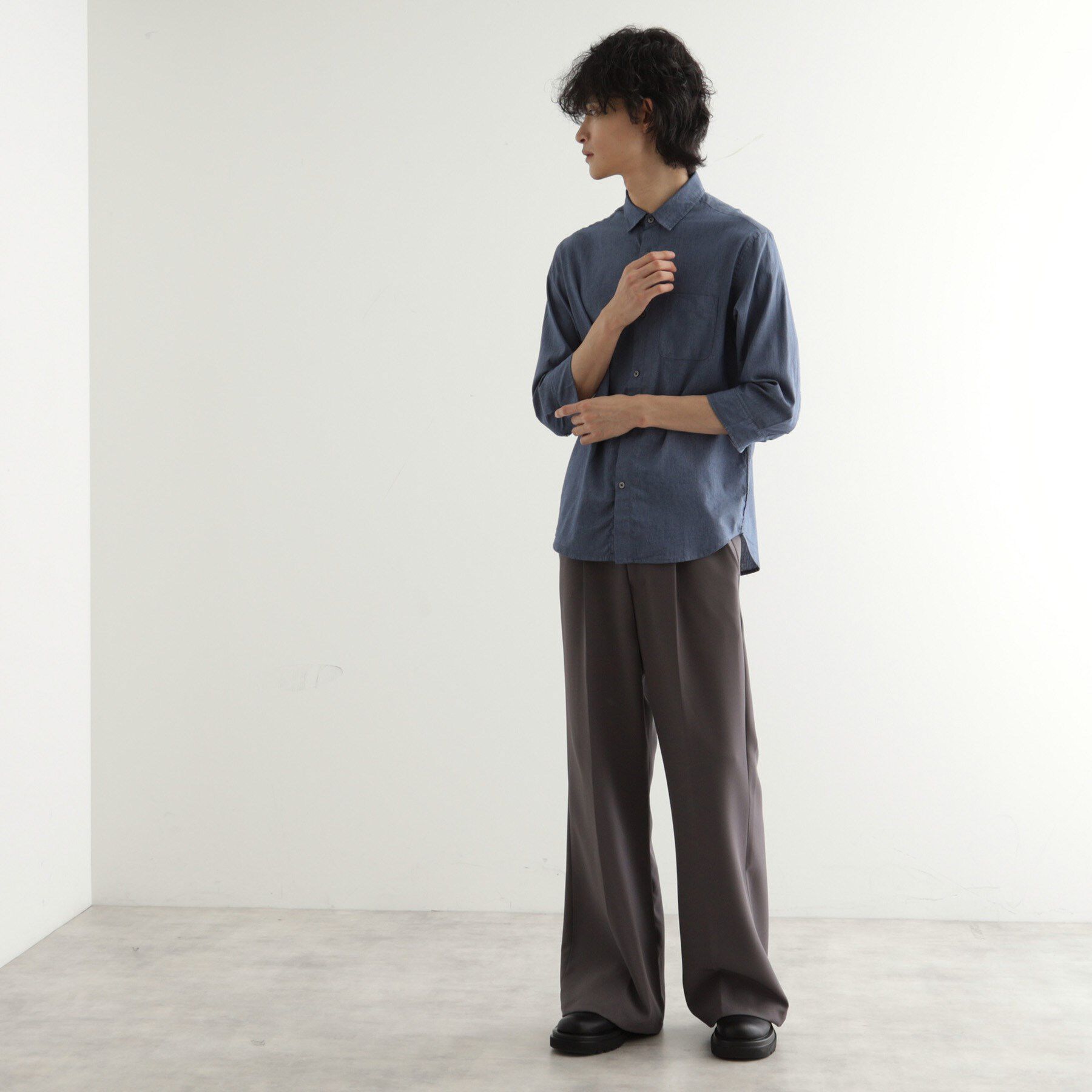 tk.TAKEO KIKUCHI「綿麻混七分袖シャツ」|シャツ・ブラウス|