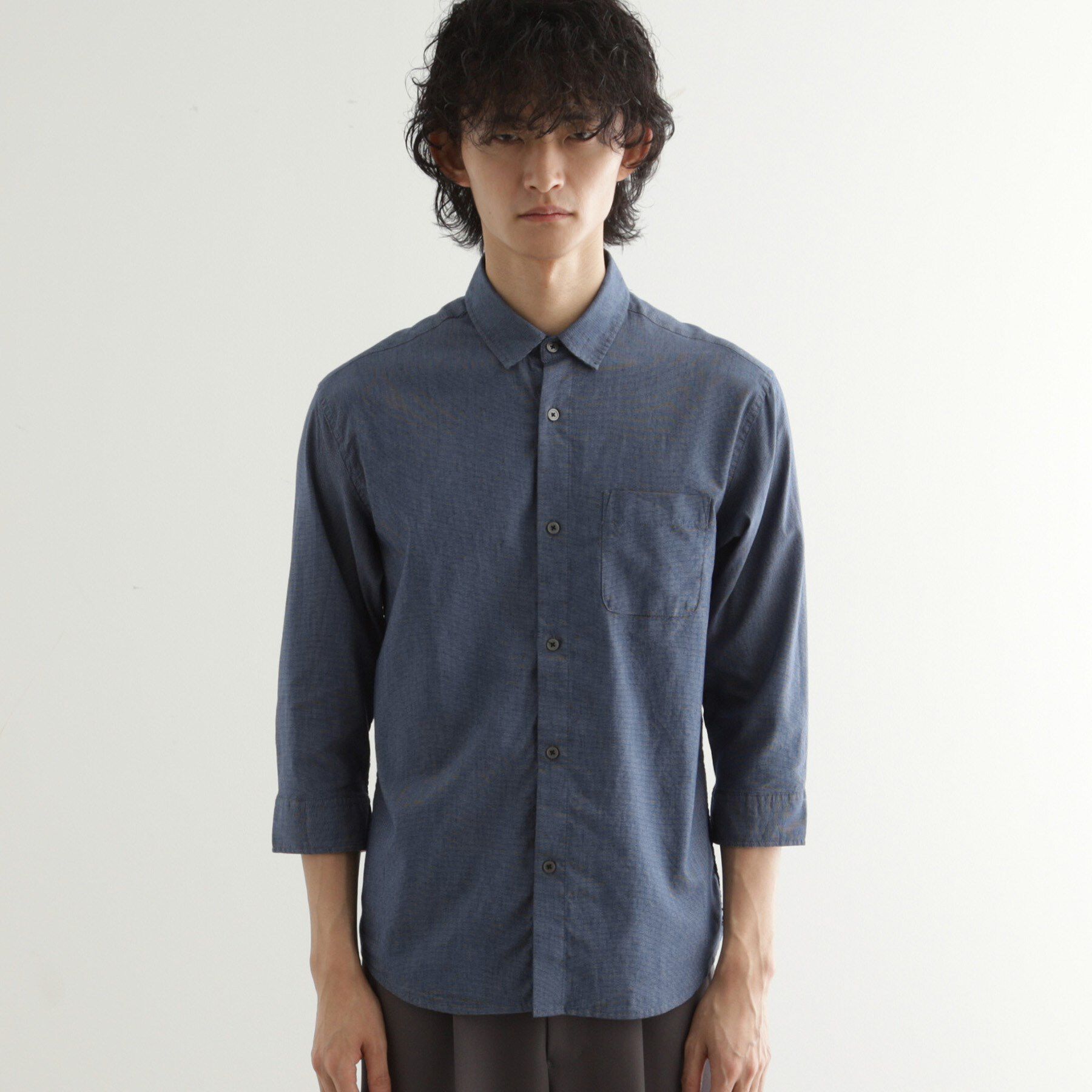 tk.TAKEO KIKUCHI「綿麻混七分袖シャツ」|シャツ・ブラウス|