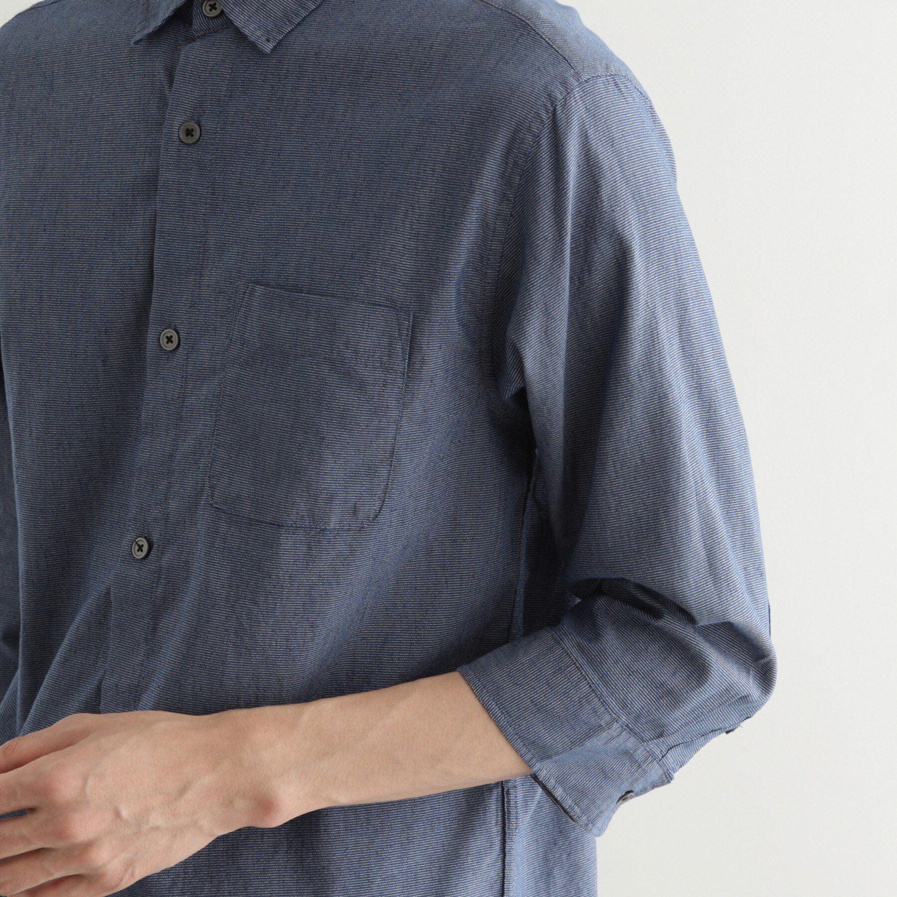 tk.TAKEO KIKUCHI「綿麻混七分袖シャツ」|シャツ・ブラウス|