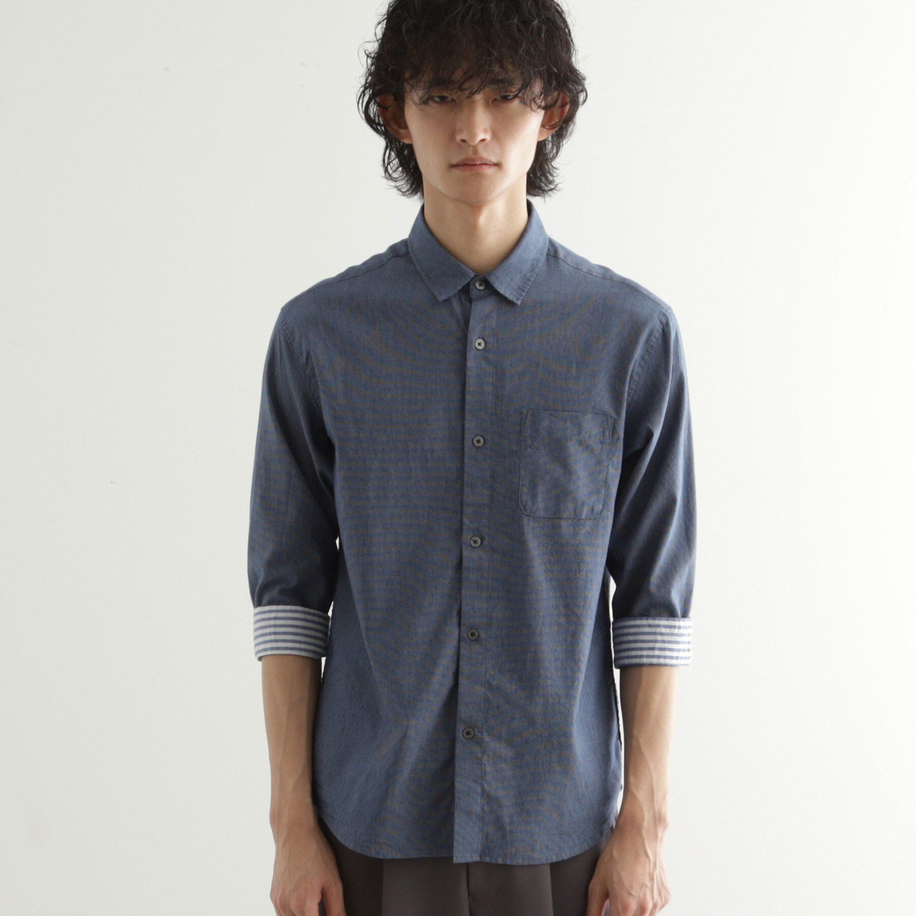 tk.TAKEO KIKUCHI「綿麻混七分袖シャツ」|シャツ・ブラウス|