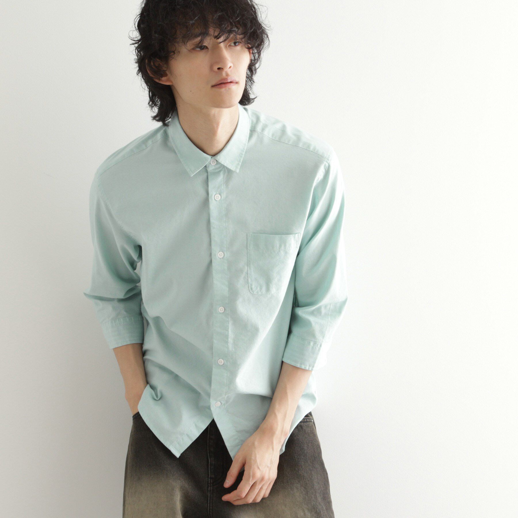 tk.TAKEO KIKUCHI「綿麻混七分袖シャツ」|シャツ・ブラウス|