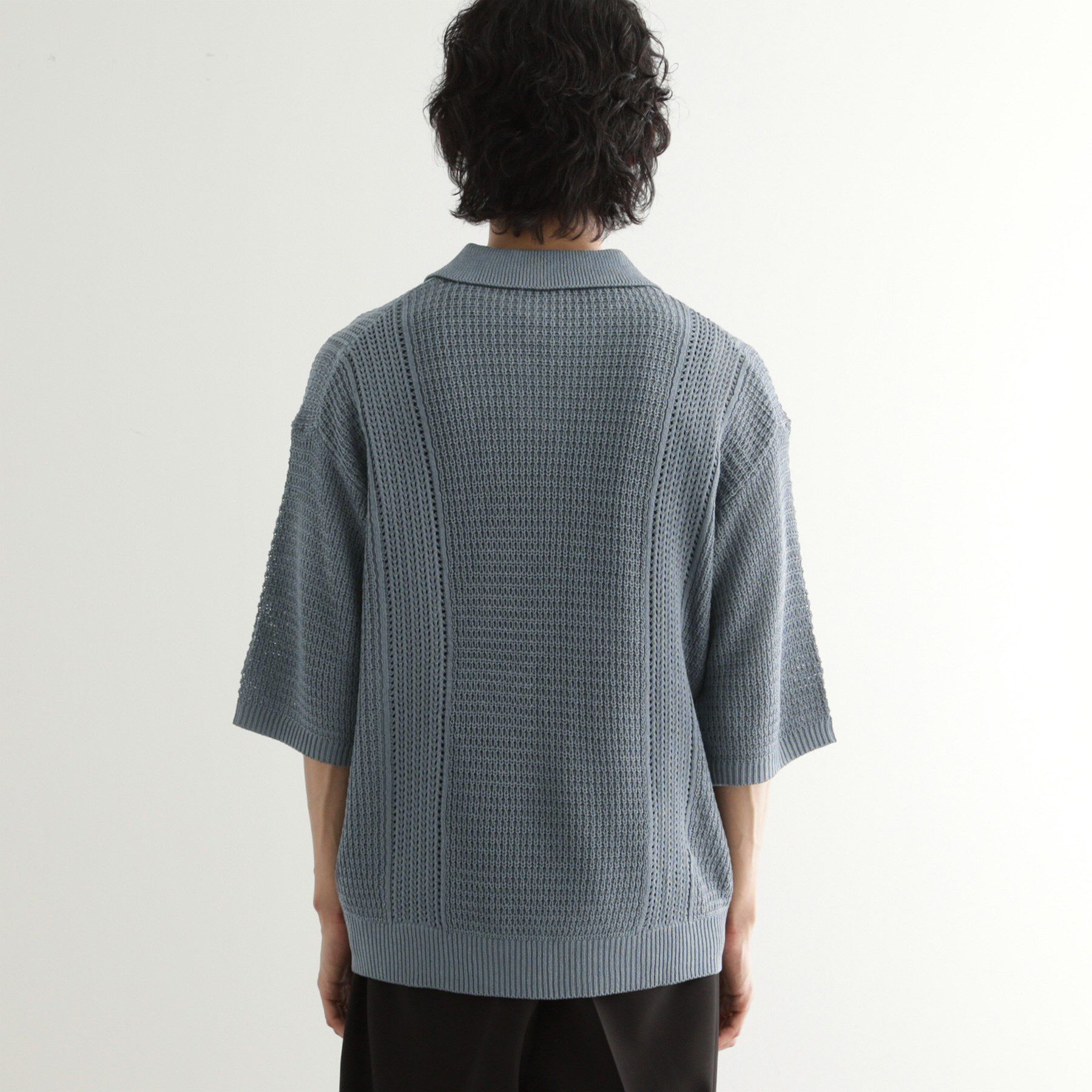 tk.TAKEO KIKUCHI「リネンライクニットポロシャツ」|ニット・セーター|