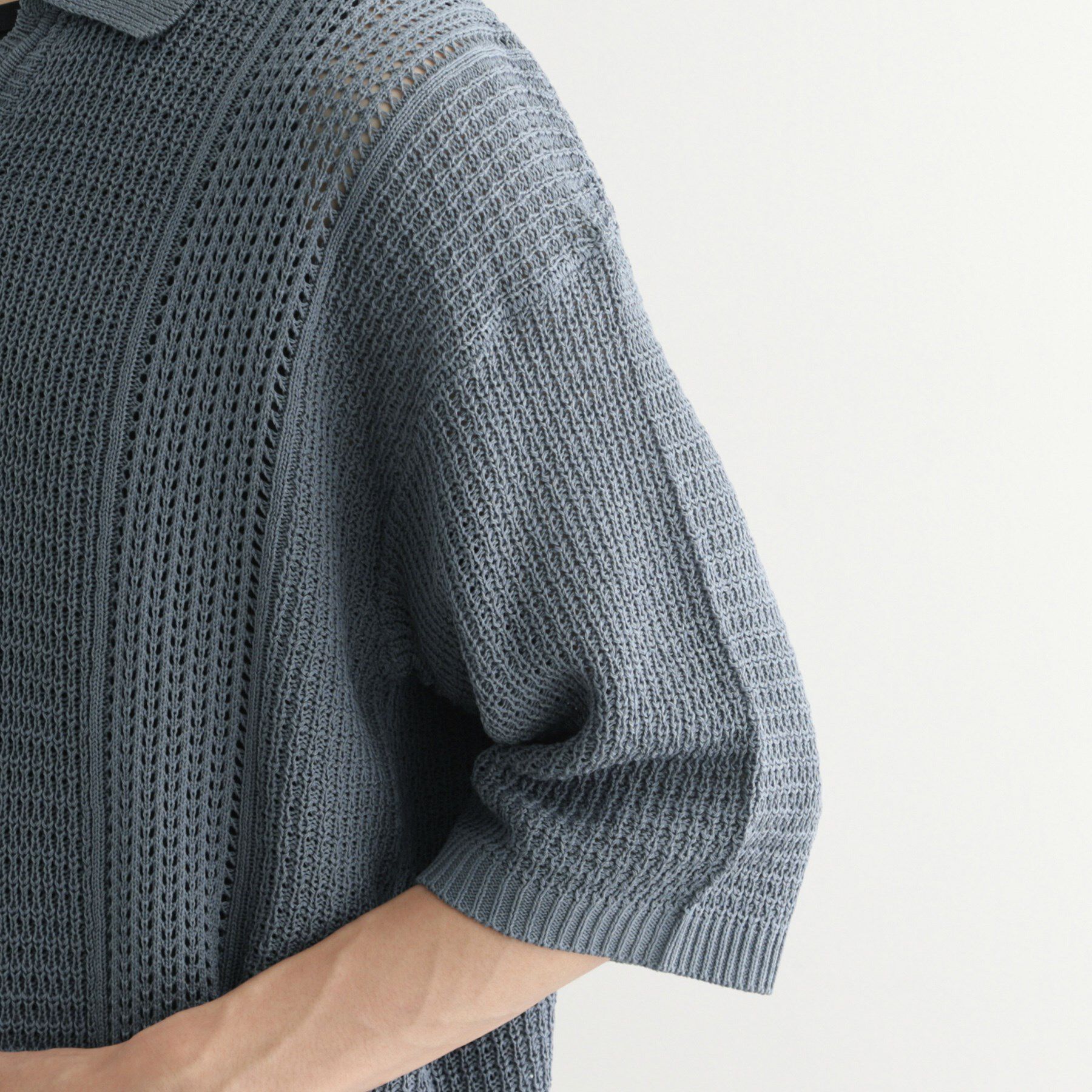 tk.TAKEO KIKUCHI「リネンライクニットポロシャツ」|ニット・セーター|