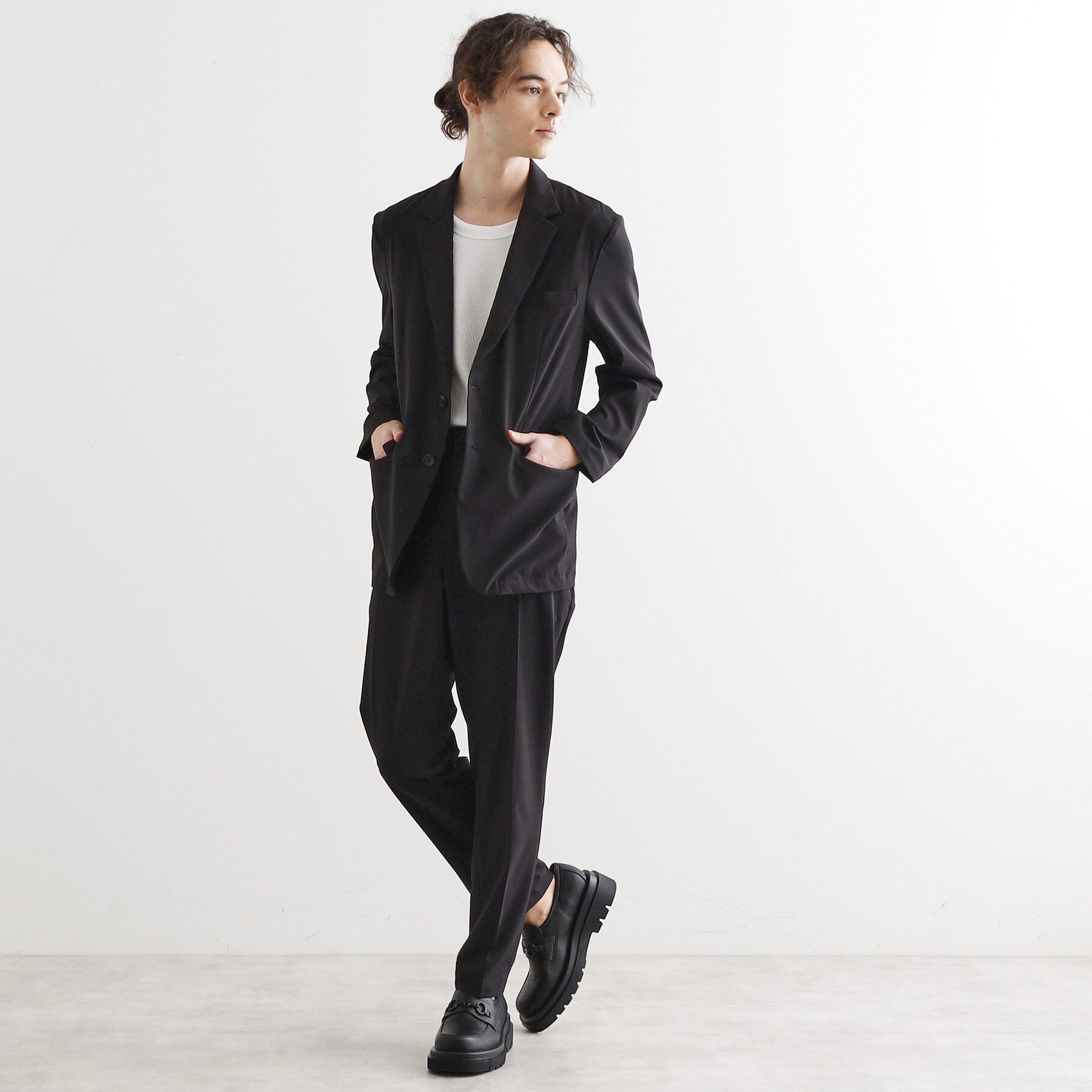 tk.TAKEO KIKUCHI「【洗える/吸水速乾】機能性ポリトロジャケット/セットアップ対応」|テーラードジャケット|