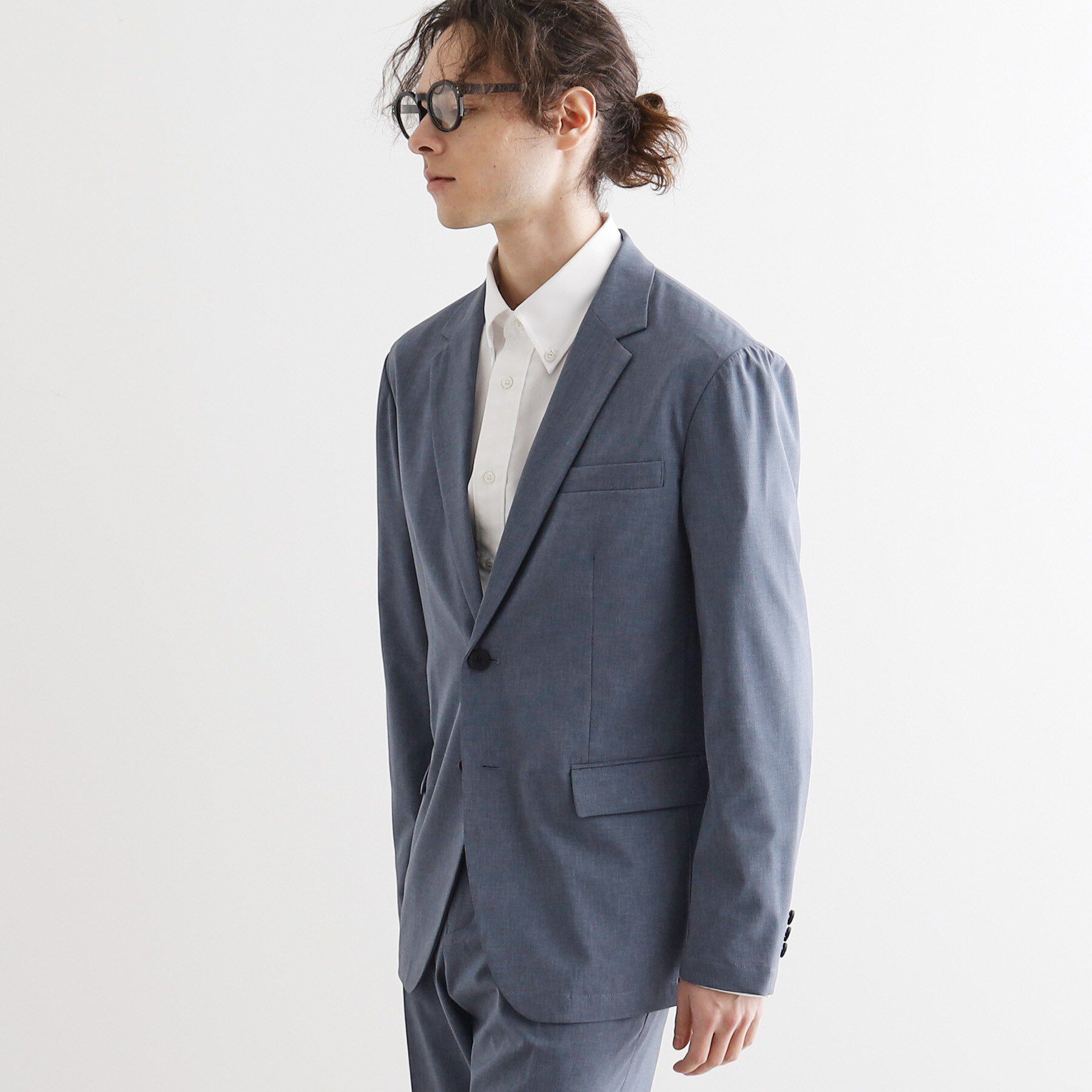 tk.TAKEO KIKUCHI「【洗える/吸水速乾】機能性ポリトロジャケット/セットアップ対応」|テーラードジャケット|ブルー(092)