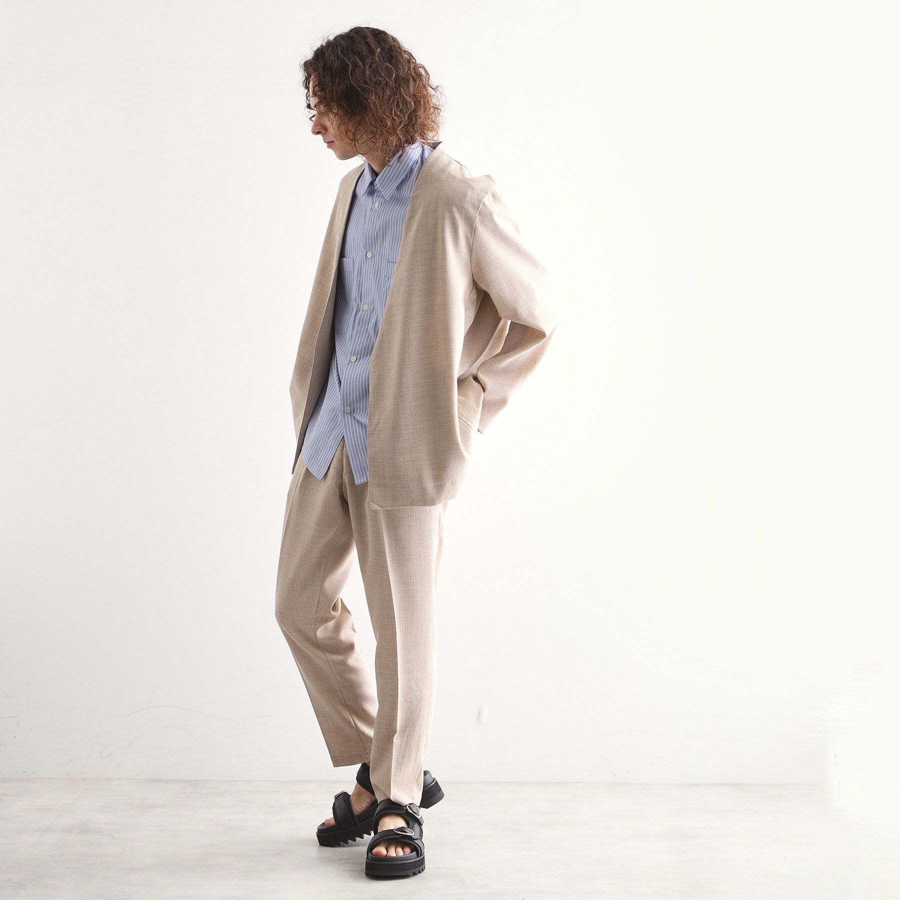 tk.TAKEO KIKUCHI「テックキャンバスノーカラージャケット」|ノーカラージャケット|