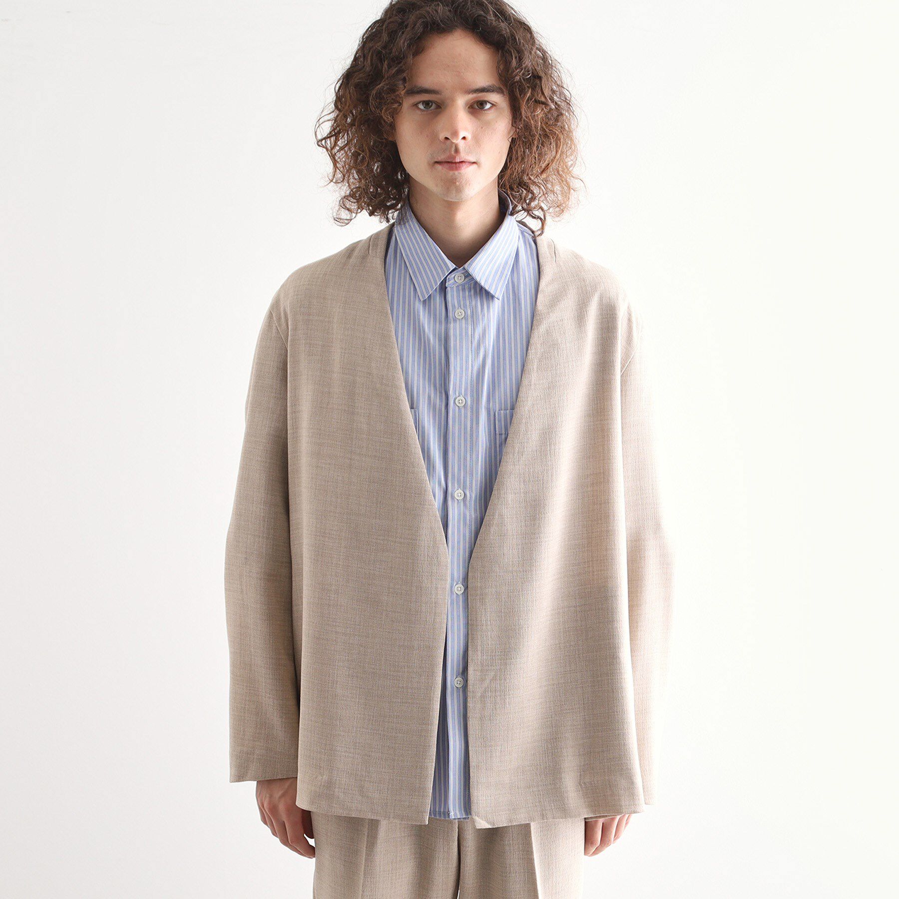 tk.TAKEO KIKUCHI「テックキャンバスノーカラージャケット」|ノーカラージャケット|