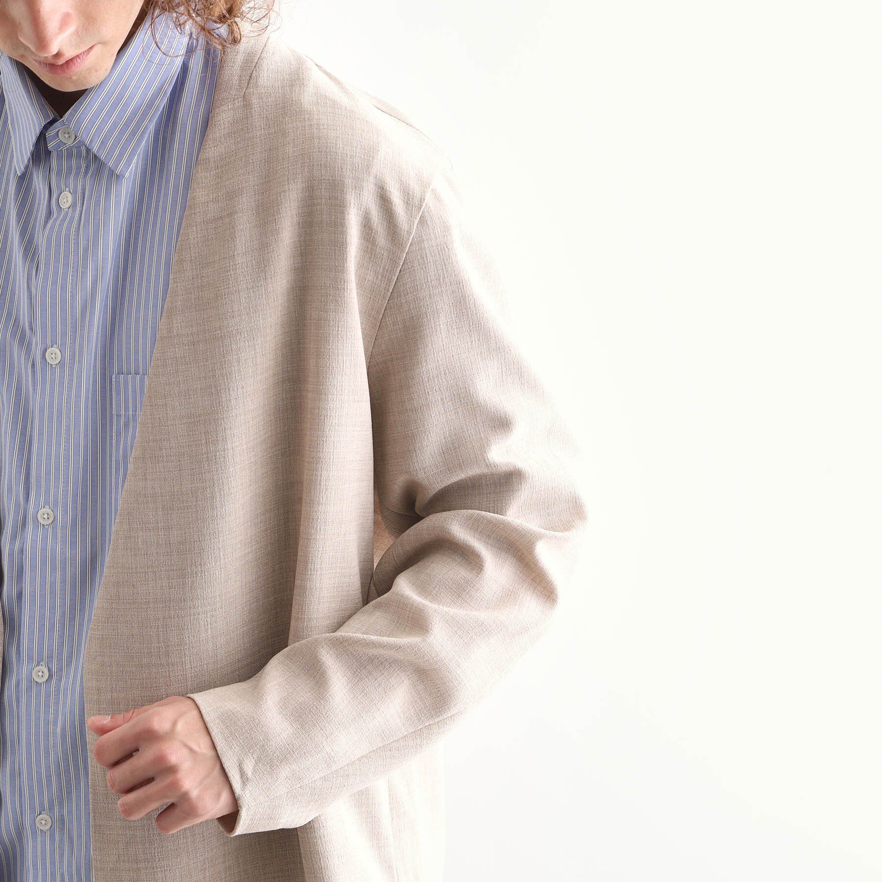 tk.TAKEO KIKUCHI「テックキャンバスノーカラージャケット」|ノーカラージャケット|