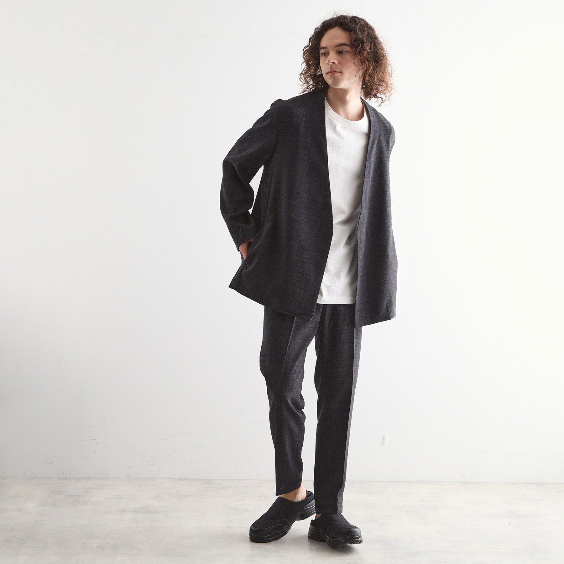 tk.TAKEO KIKUCHI「テックキャンバスノーカラージャケット」|ノーカラージャケット|