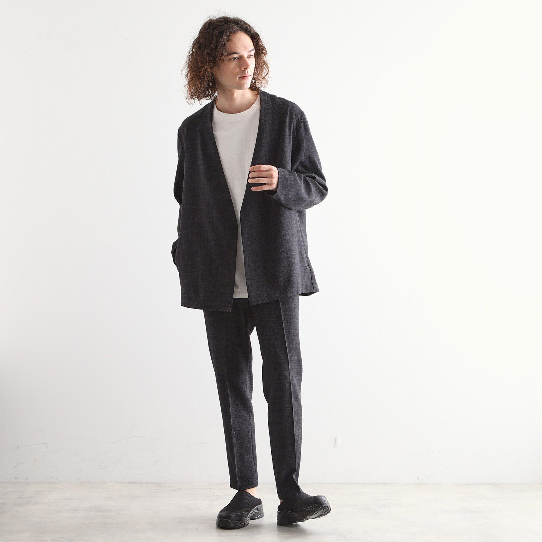 tk.TAKEO KIKUCHI「テックキャンバスノーカラージャケット」|ノーカラージャケット|