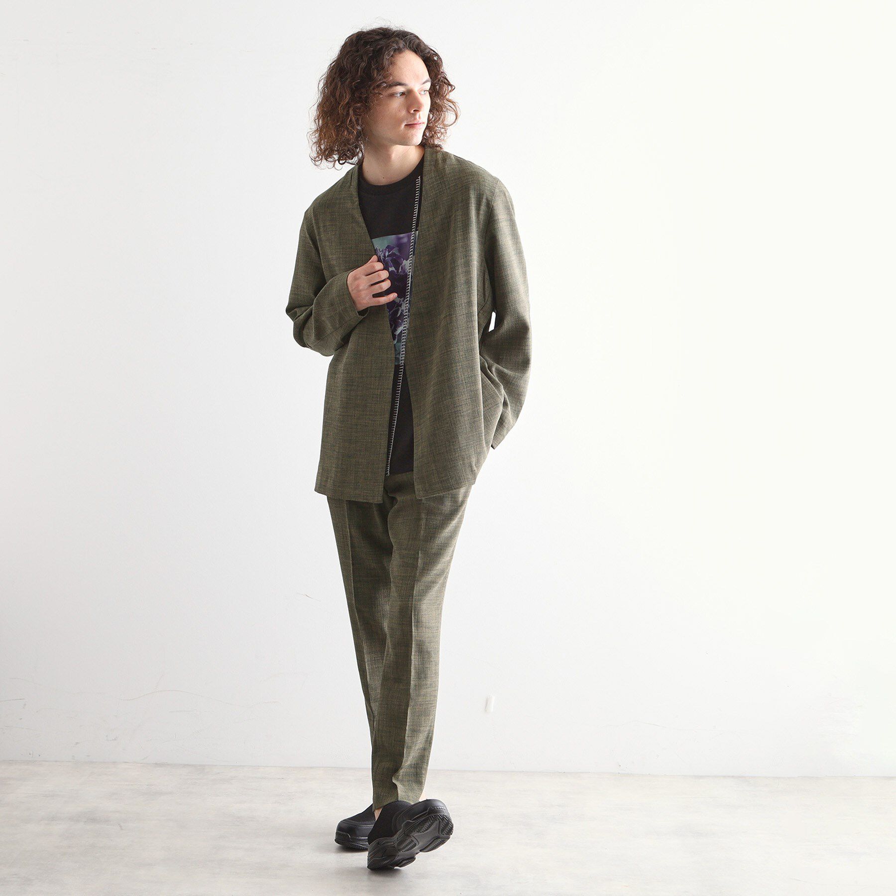 tk.TAKEO KIKUCHI「テックキャンバスノーカラージャケット」|ノーカラージャケット|