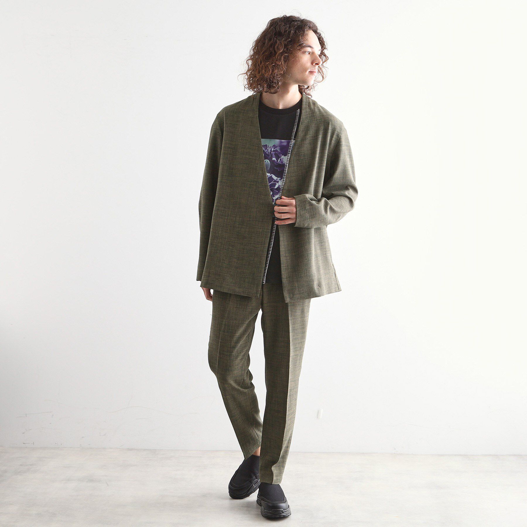 tk.TAKEO KIKUCHI「テックキャンバスノーカラージャケット」|ノーカラージャケット|