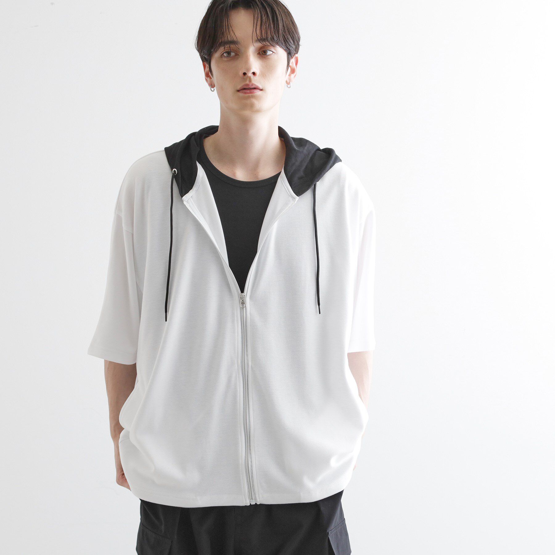 tk.TAKEO KIKUCHI「ドルマンジップパーカ」|パーカー|ホワイト(501)