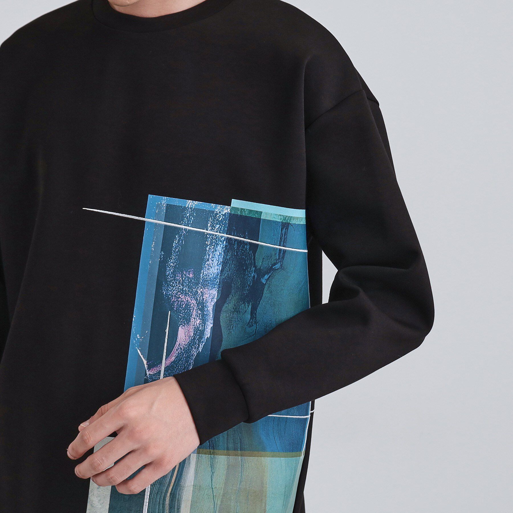 tk.TAKEO KIKUCHI「長袖 サイドスタックプリントカットソー」|Tシャツ・カットソー|