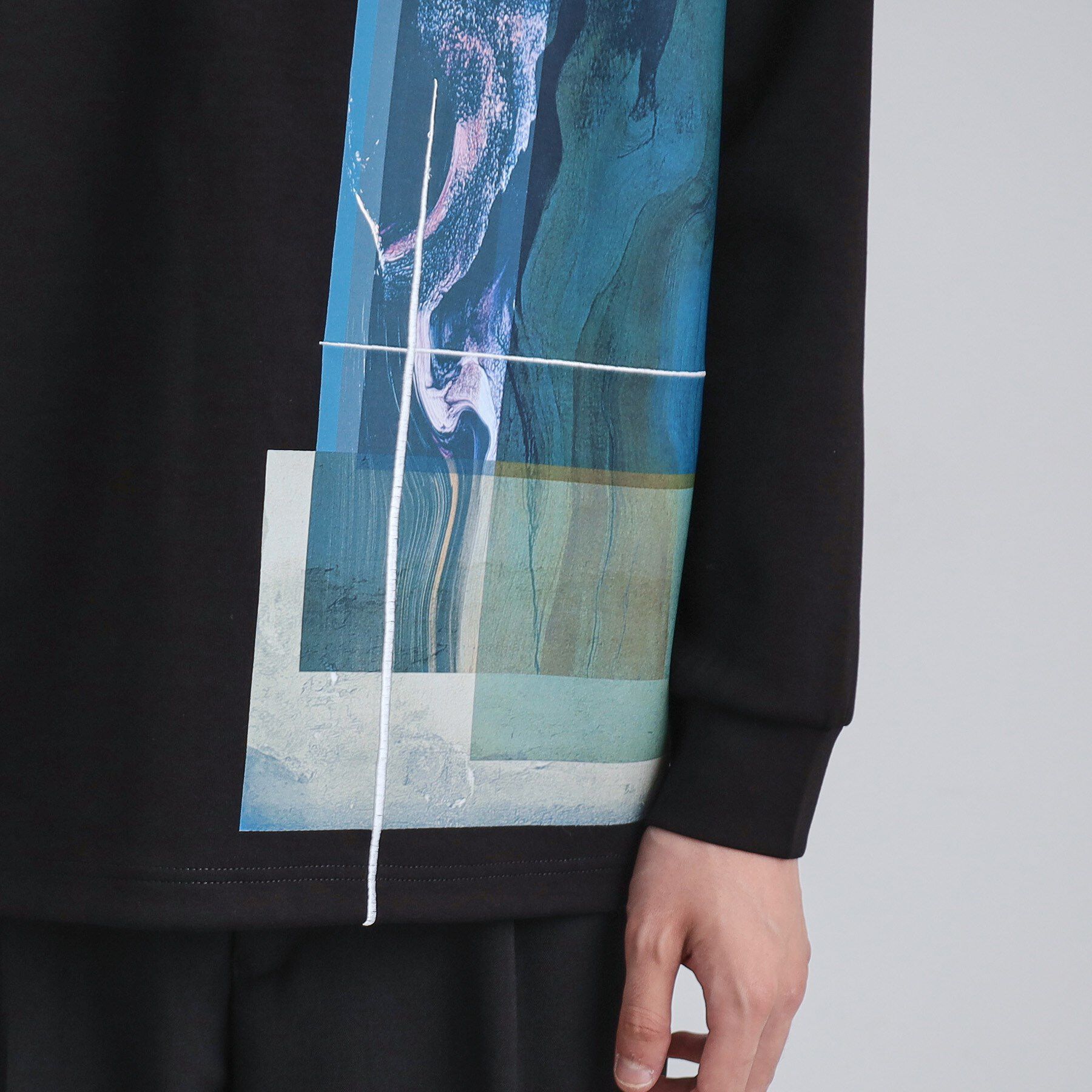 tk.TAKEO KIKUCHI「長袖 サイドスタックプリントカットソー」|Tシャツ・カットソー|