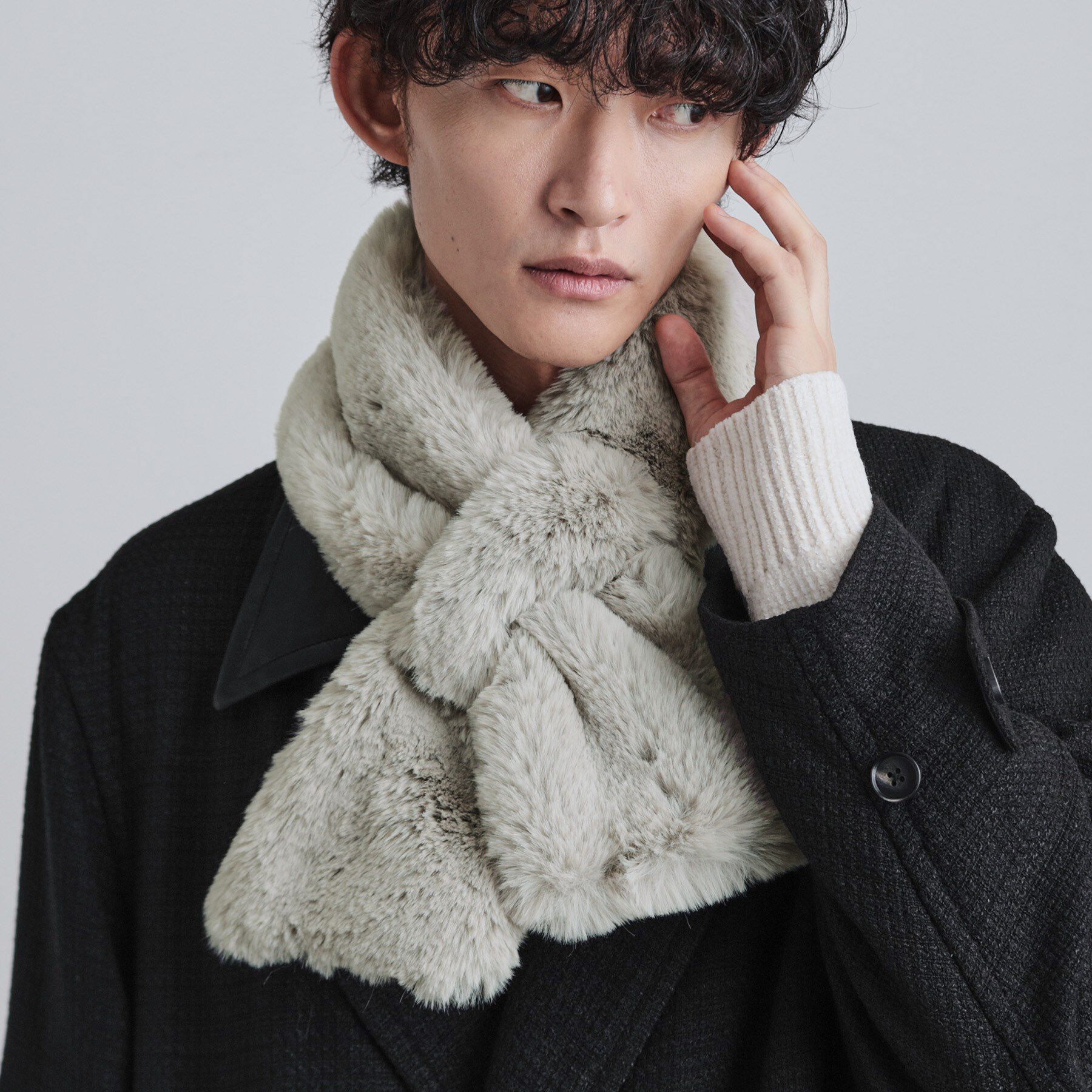 tk.TAKEO KIKUCHI「もこもこファーティペット」|ストール|