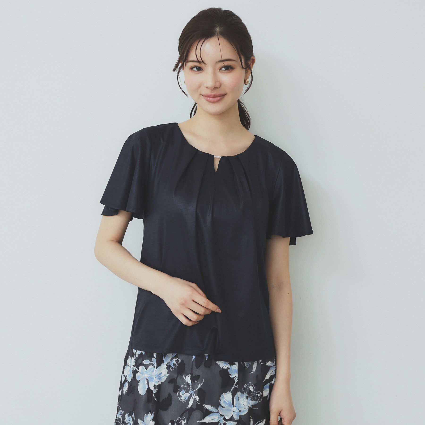 index「ビジュースリットフリルスリーブトップス【洗濯機洗い可】」|Tシャツ・カットソー|