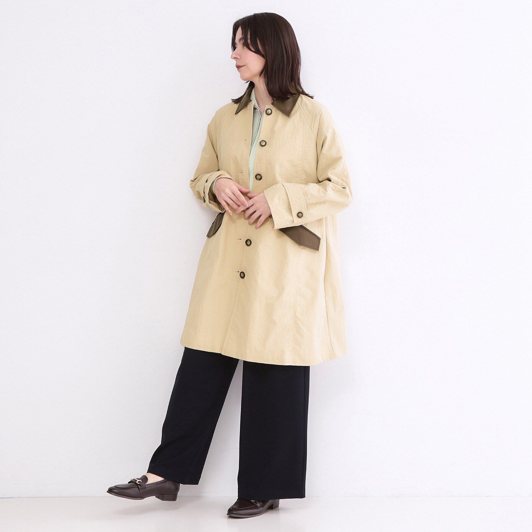 OPAQUE.CLIP「撥水ステンカラーコート【洗える】」|ステンカラーコート|