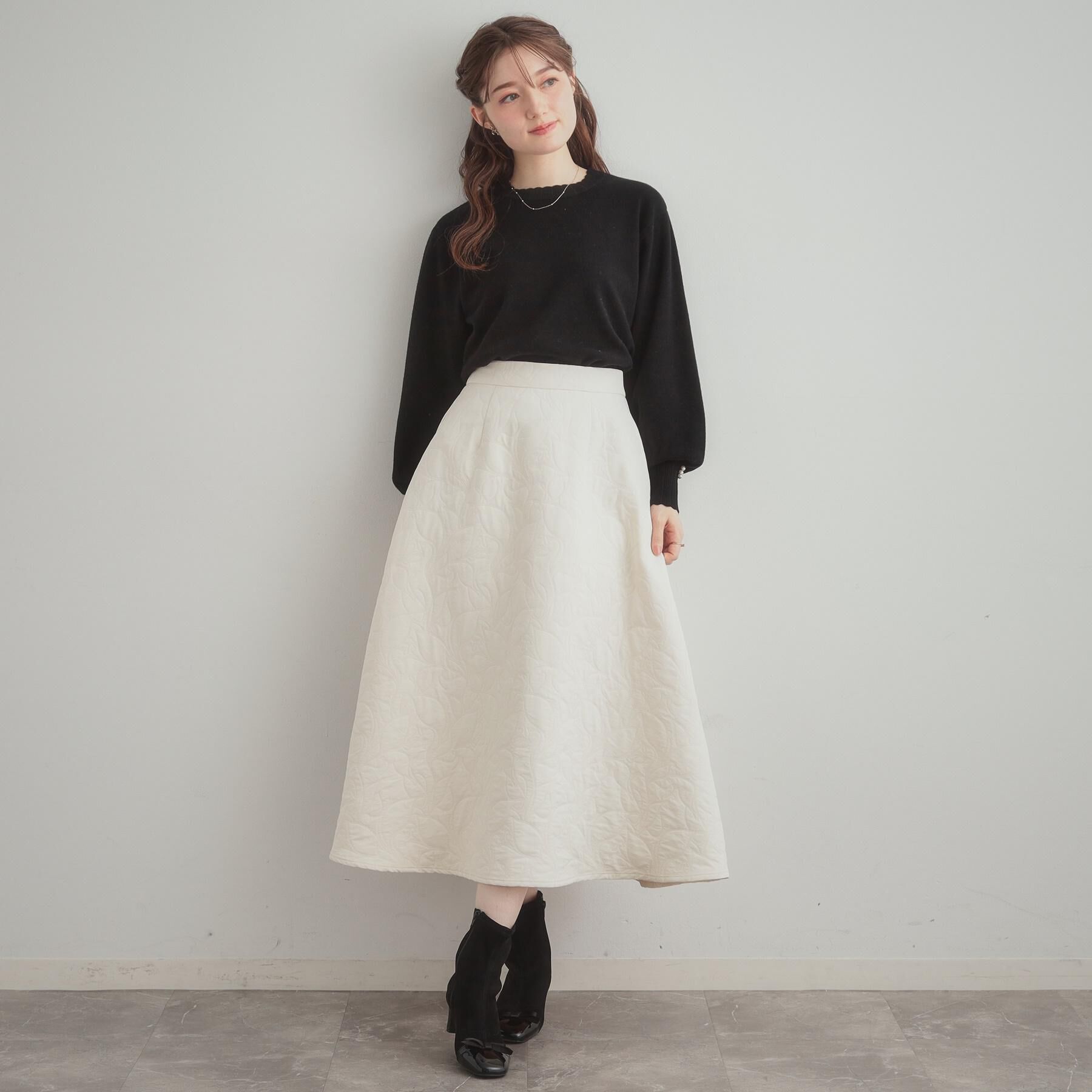 Couture broach「【洗える/スカラデザイン】パフスリーブ ニット」|ニット・セーター|