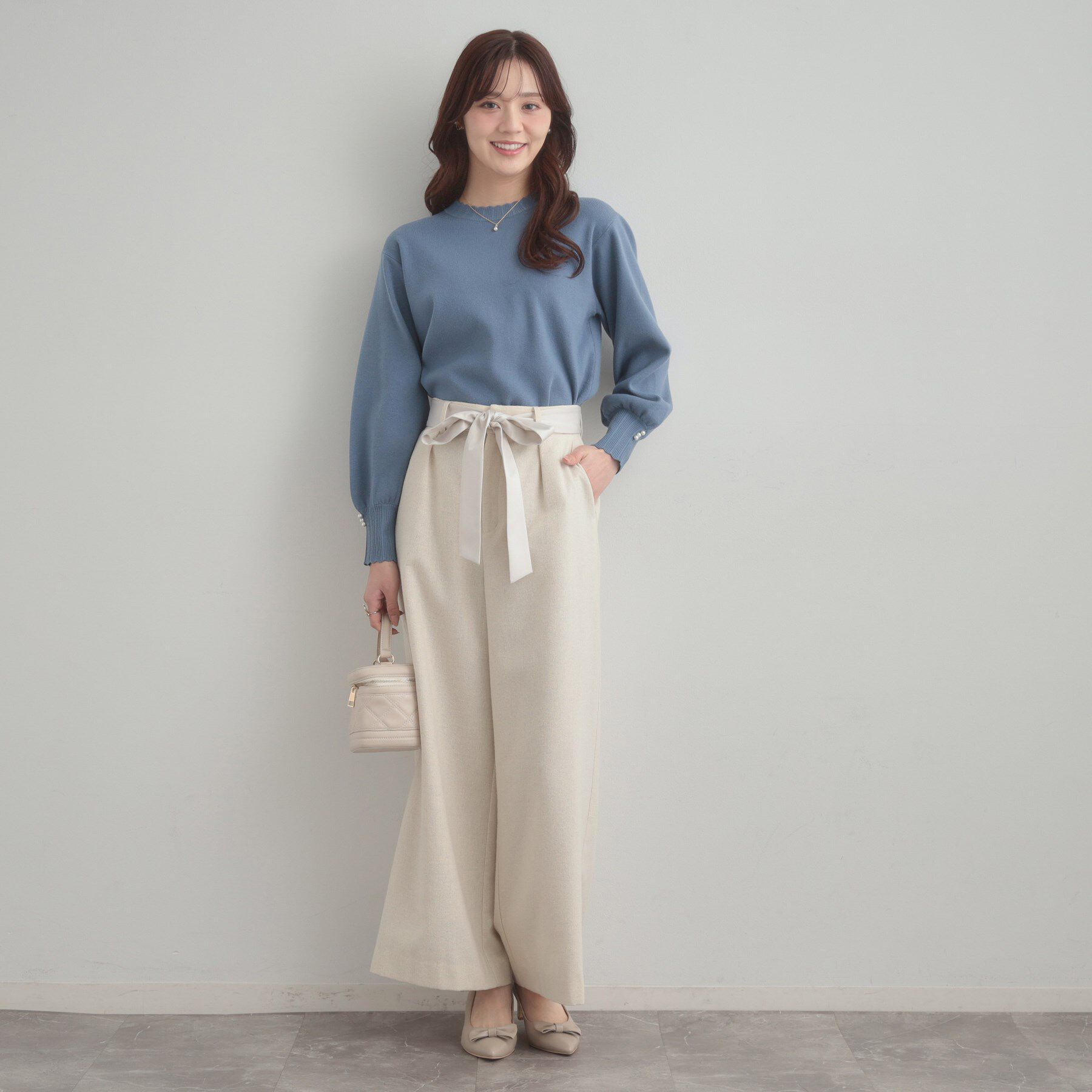 Couture broach「【洗える/スカラデザイン】パフスリーブ ニット」|ニット・セーター|