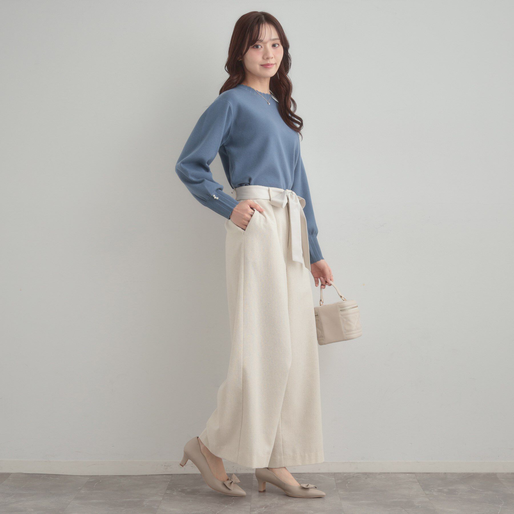 Couture broach「【洗える/スカラデザイン】パフスリーブ ニット」|ニット・セーター|