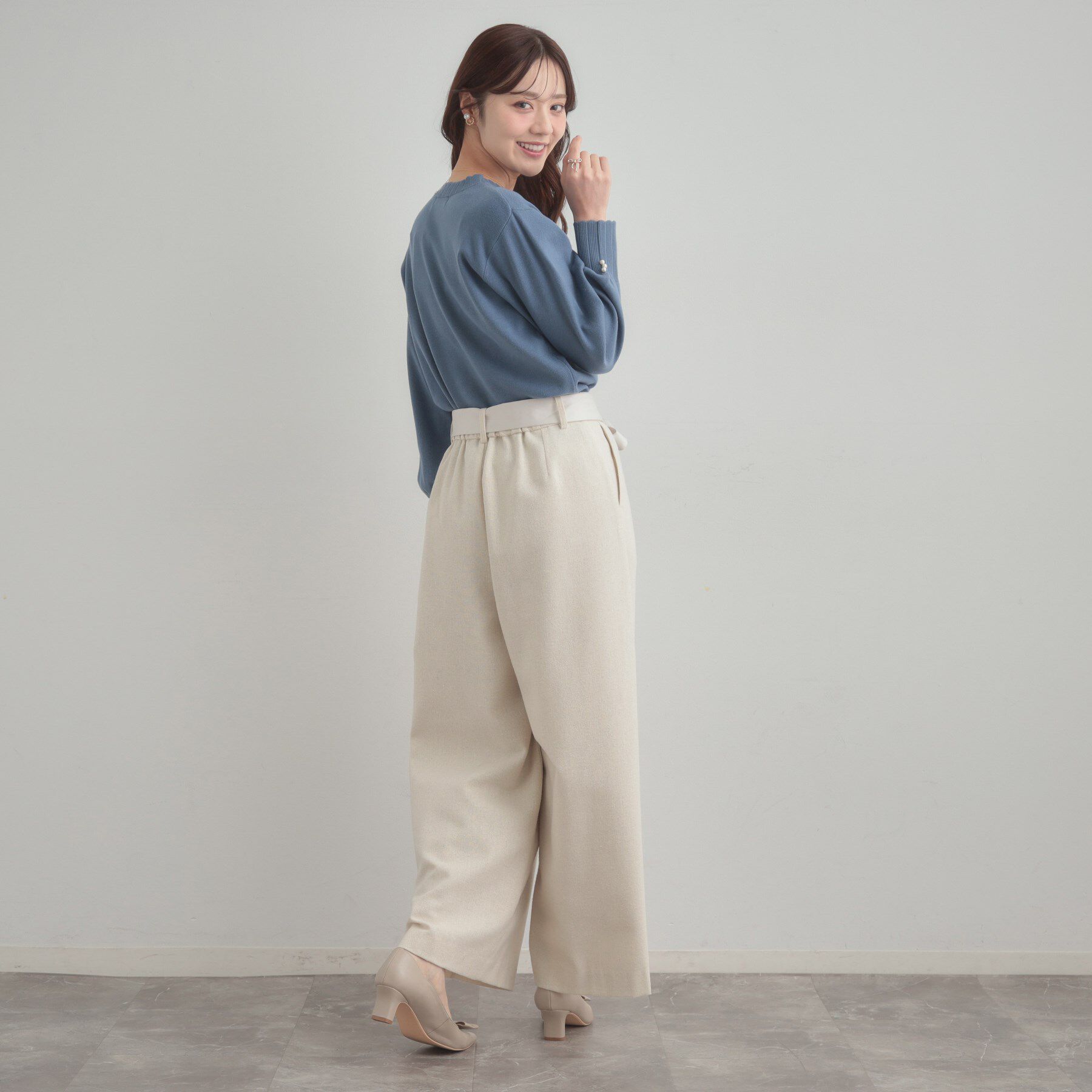 Couture broach「【洗える/スカラデザイン】パフスリーブ ニット」|ニット・セーター|