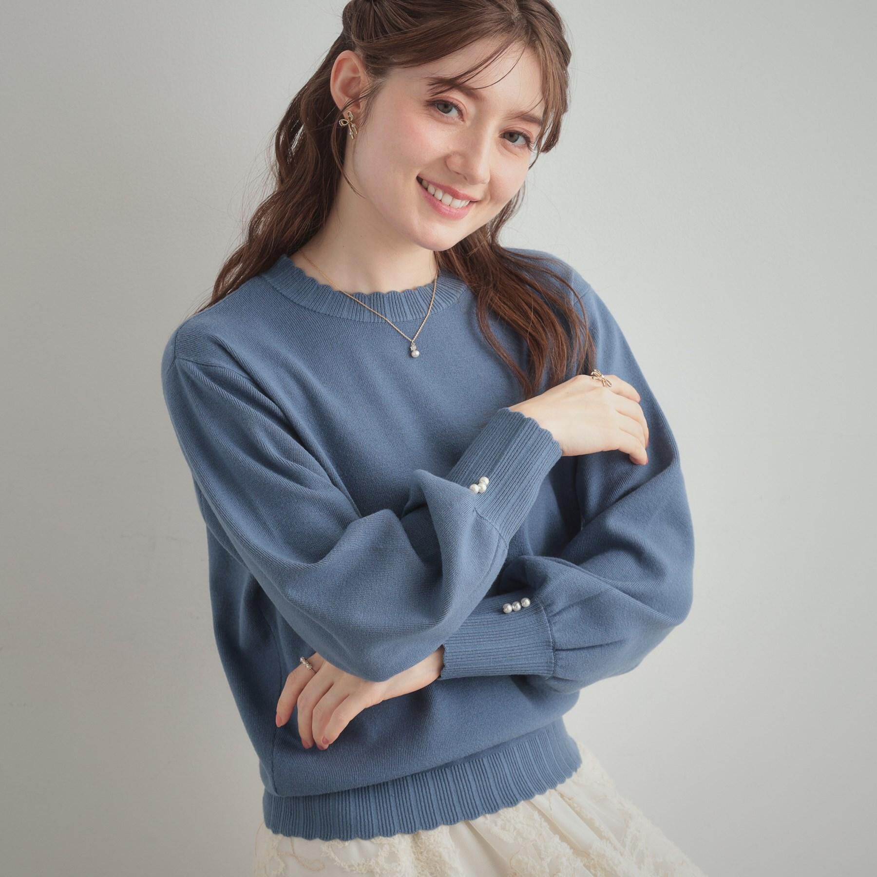 Couture broach「【洗える/スカラデザイン】パフスリーブ ニット」|ニット・セーター|