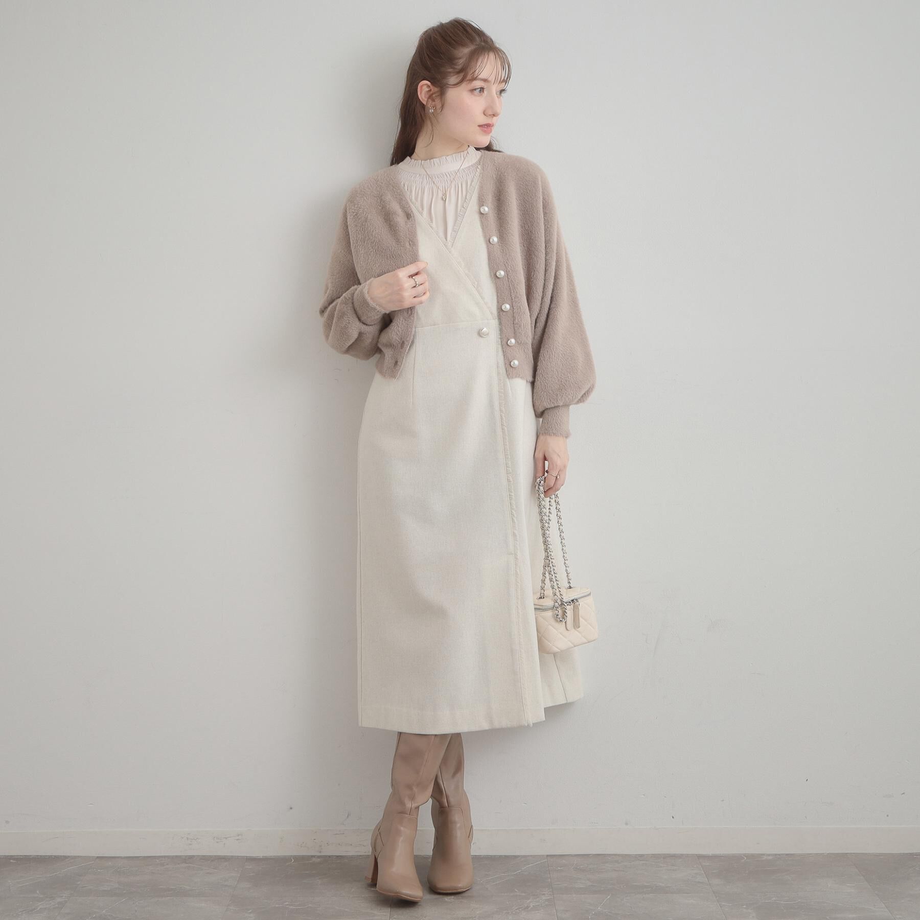 Couture broach「【前後2WAY】Springフェザーカーデトップス」|カーディガン|