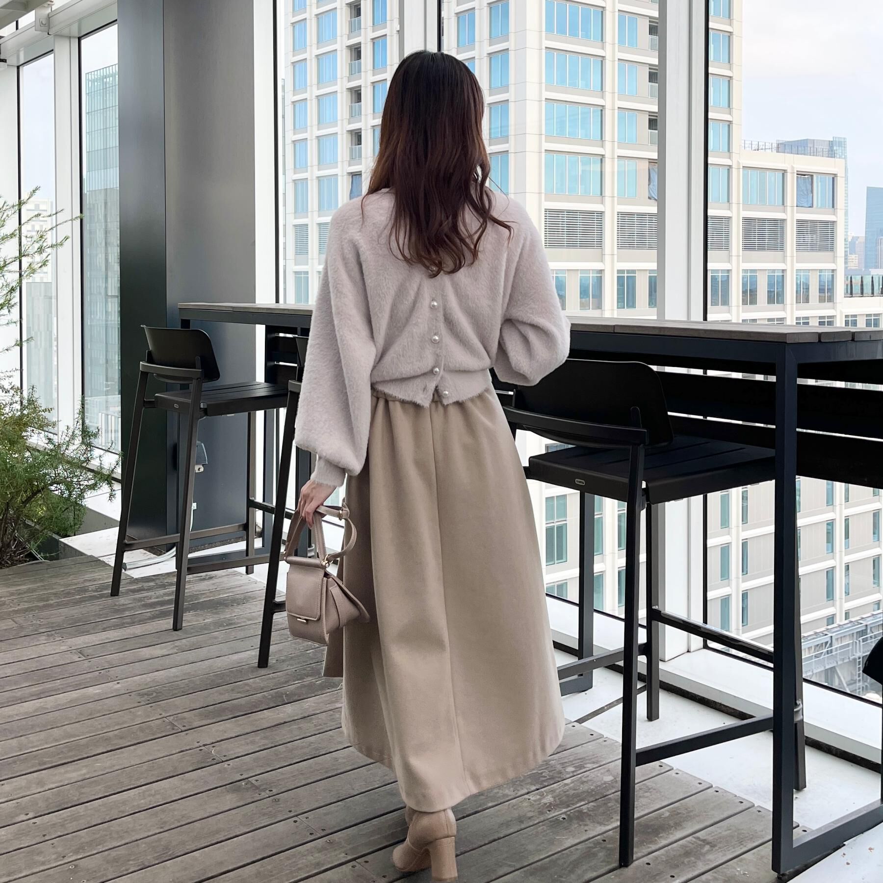 Couture broach「【前後2WAY】Springフェザーカーデトップス」|カーディガン|