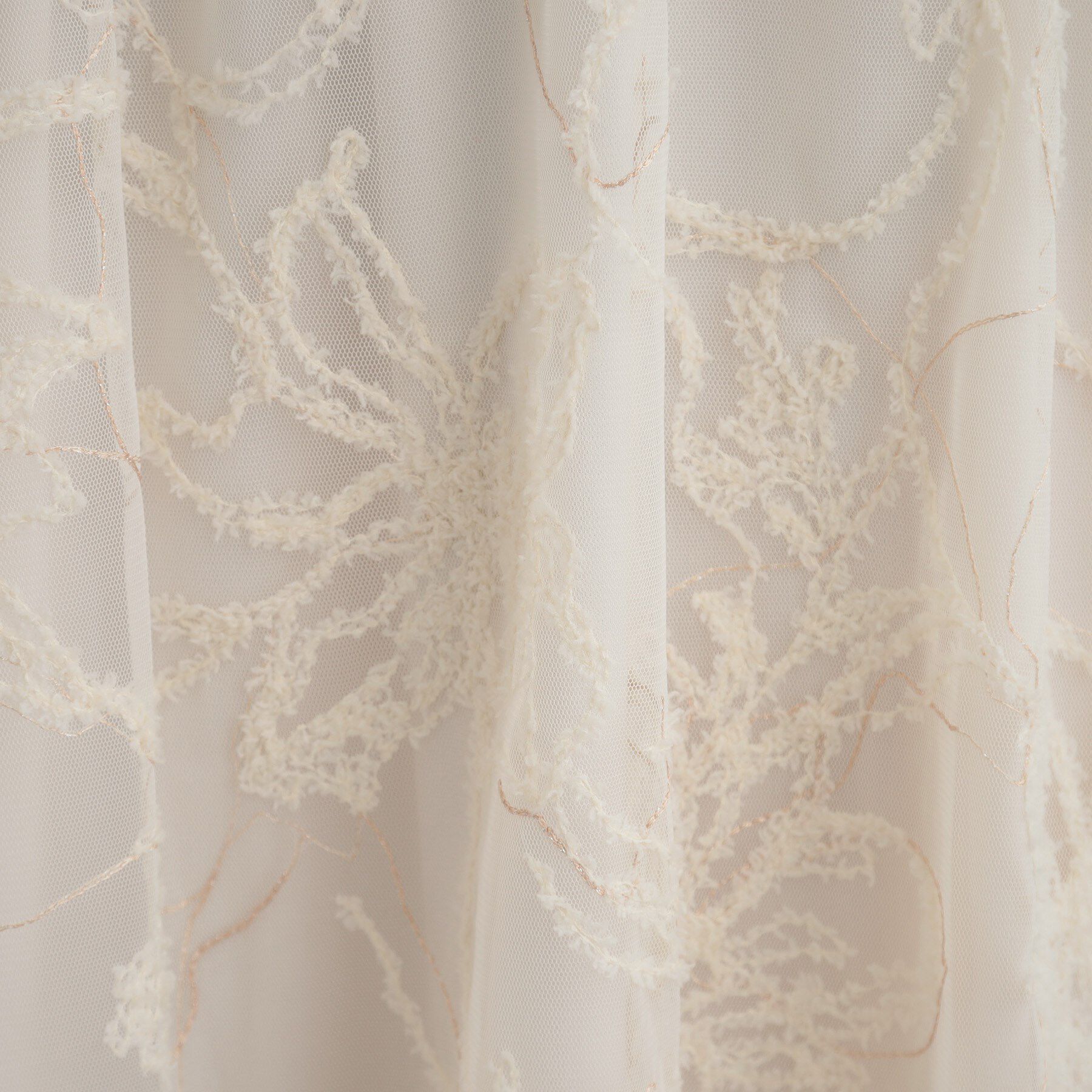 Couture broach「【ハレの日・通勤】ラメ刺繍ブークレチュールスカート」|スカート|