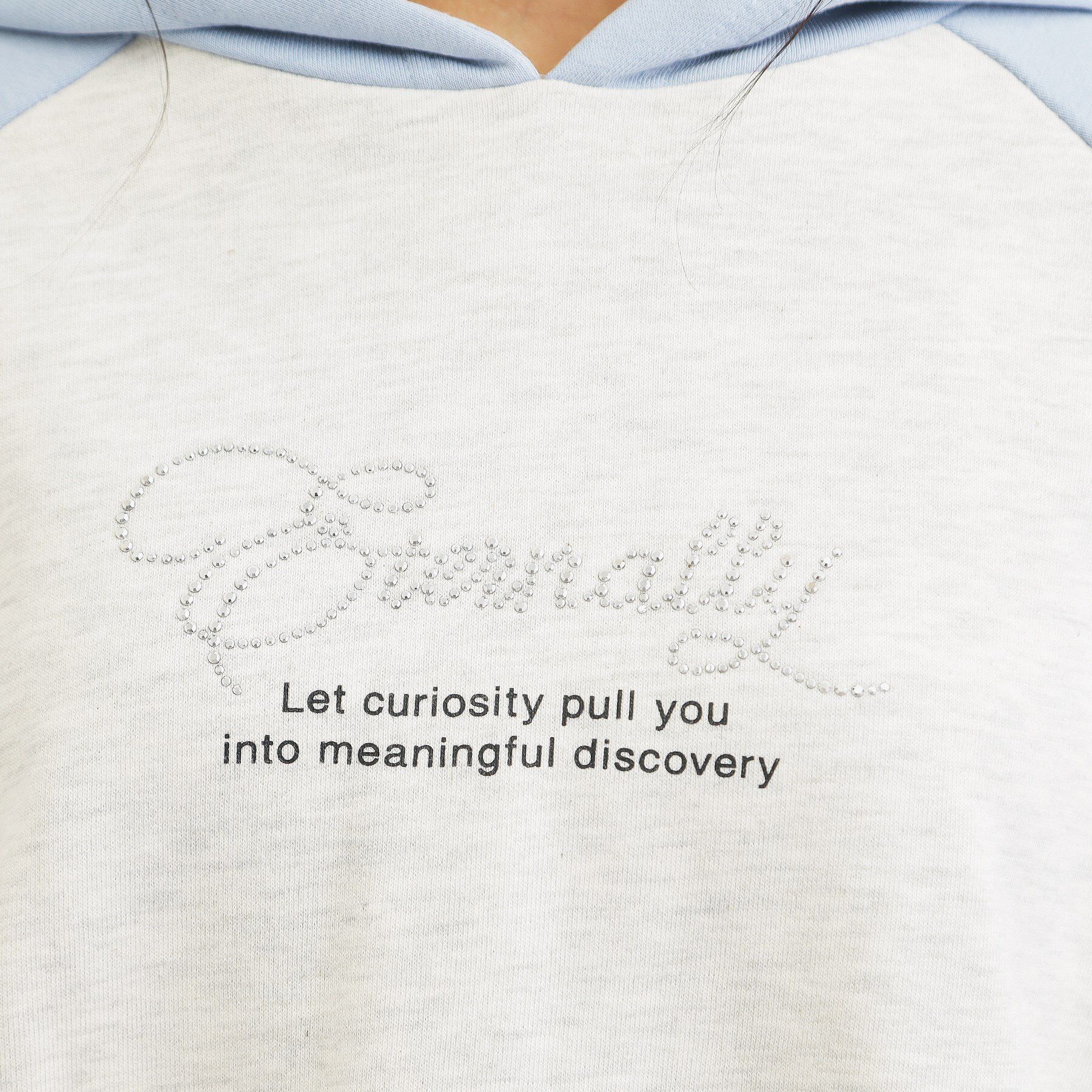 PINK-latte「ラグランラインストーンパーカ」|パーカー|