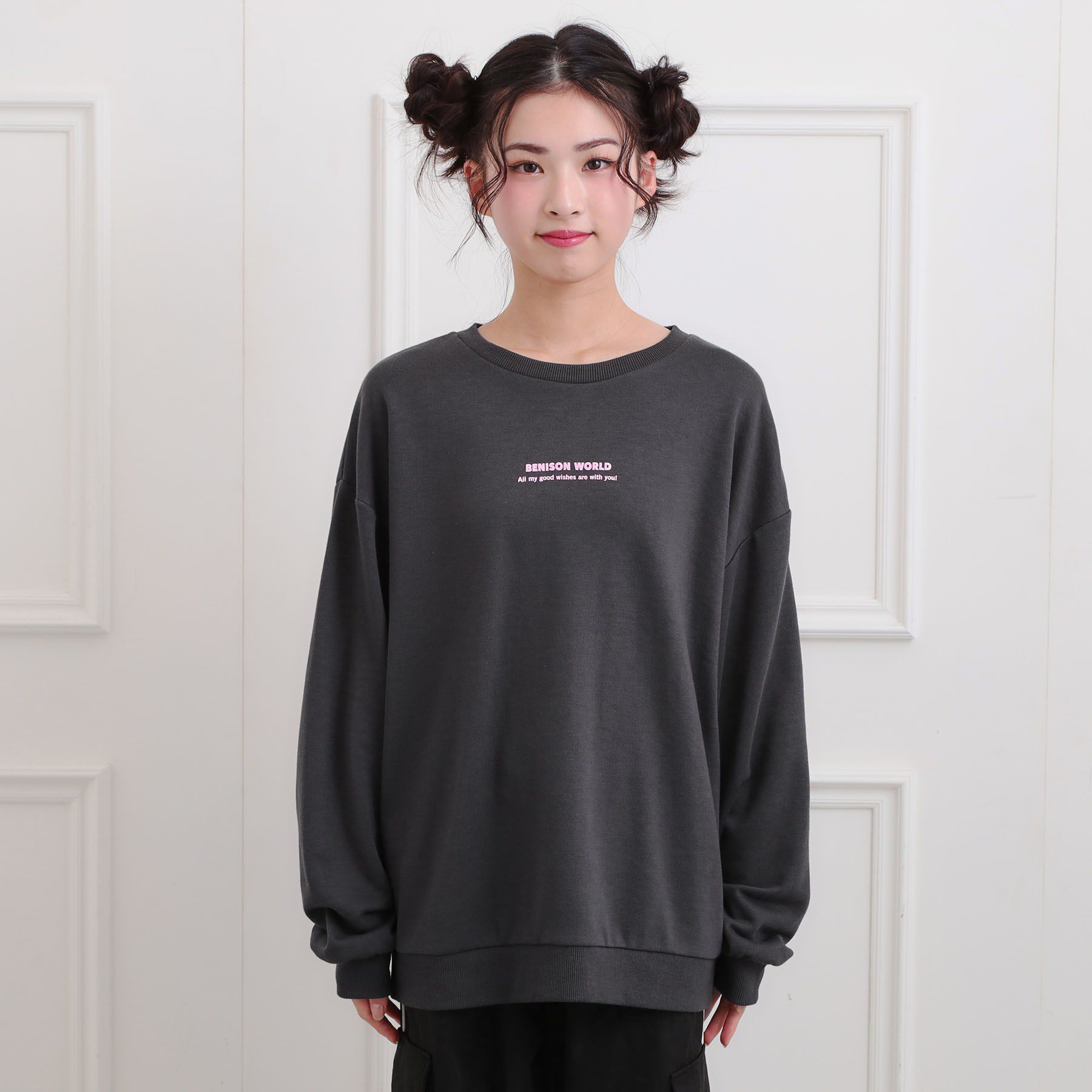 PINK-latte「バケハくまちゃん裏毛トレーナー」|その他|