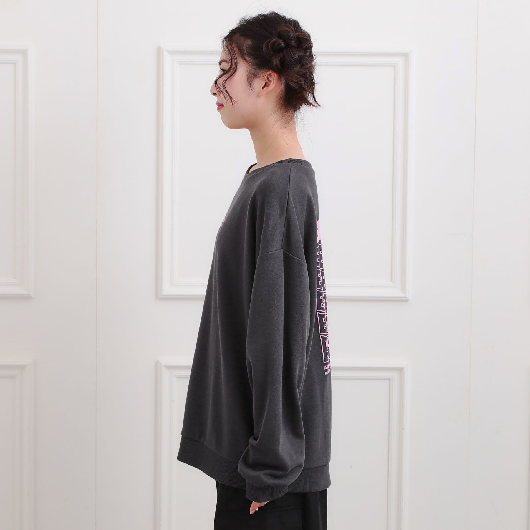 PINK-latte「バケハくまちゃん裏毛トレーナー」|その他|