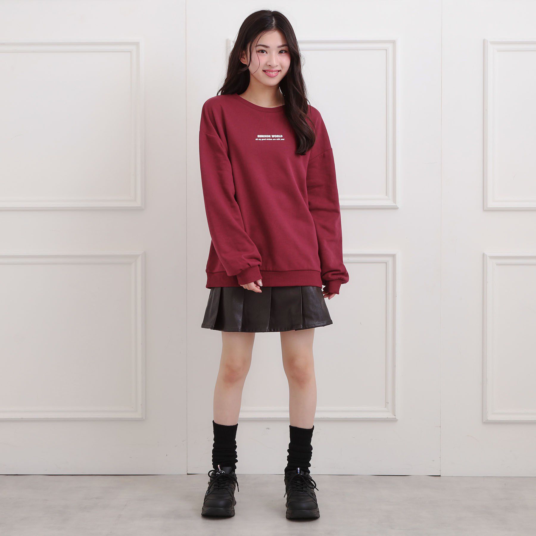 PINK-latte「バケハくまちゃん裏毛トレーナー」|その他|