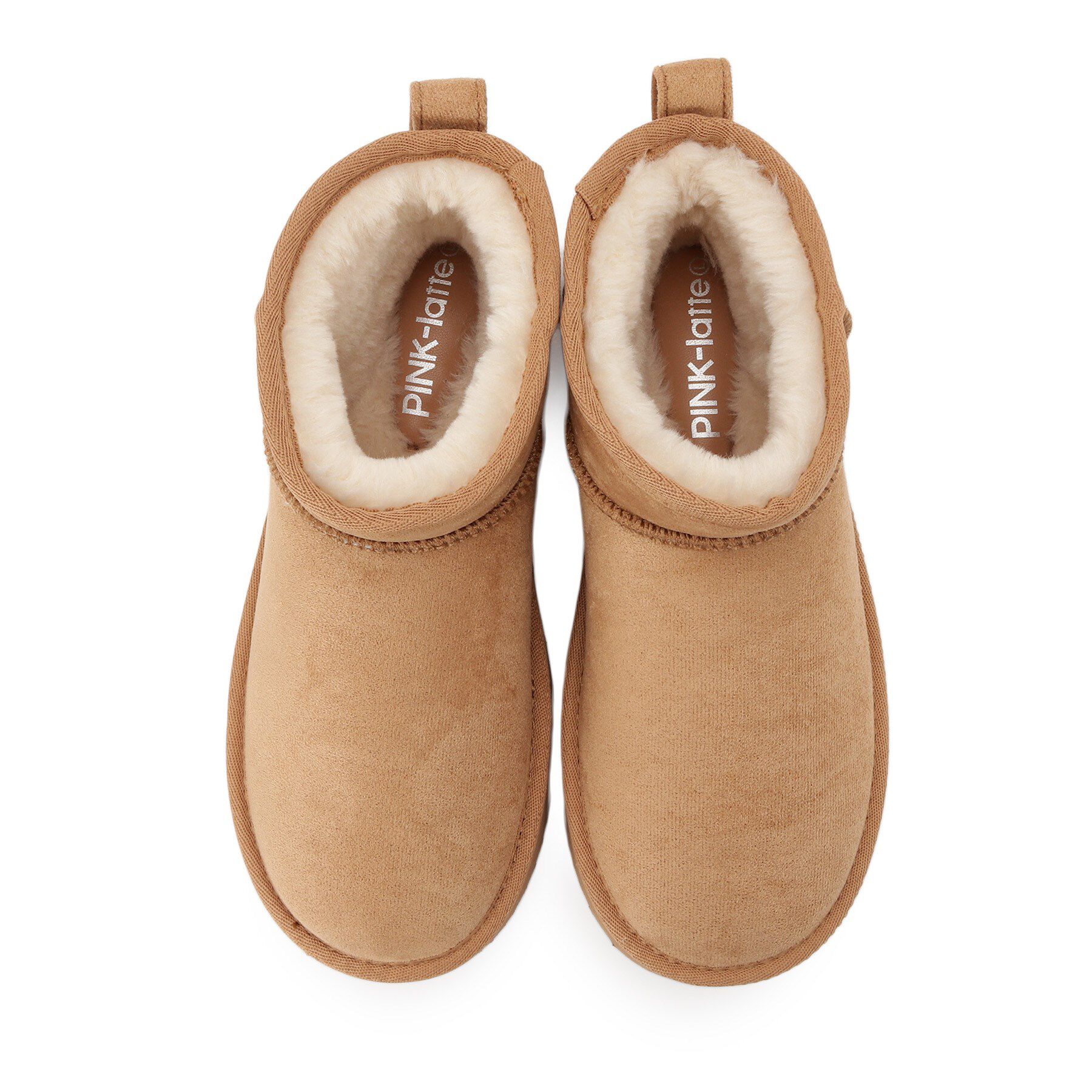 PINK-latte「フェイクムートンブーツ」|ショートブーツ|