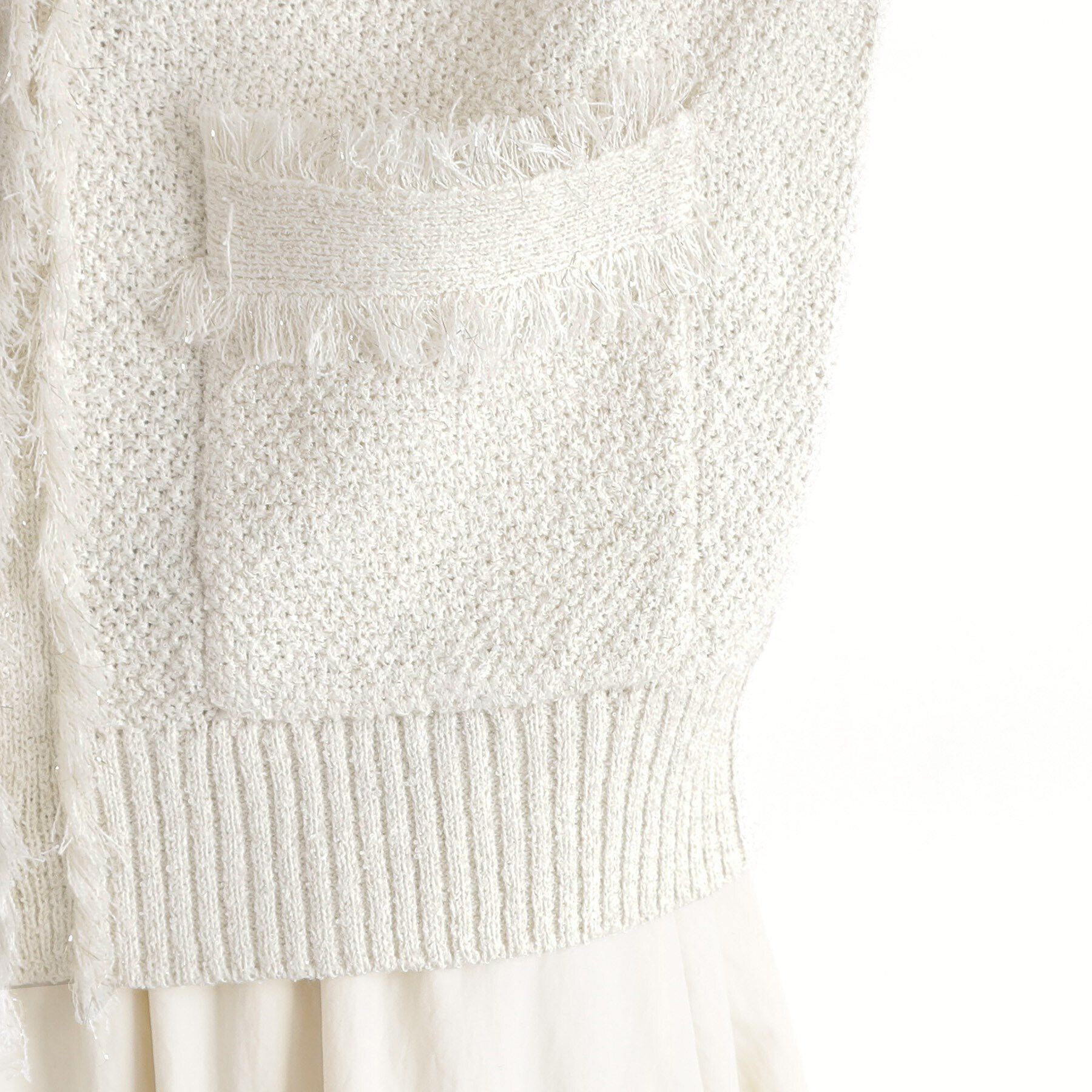 THE SHOP TK「【通勤/新生活】ノーカラーカーディガン/洗える」|カーディガン|