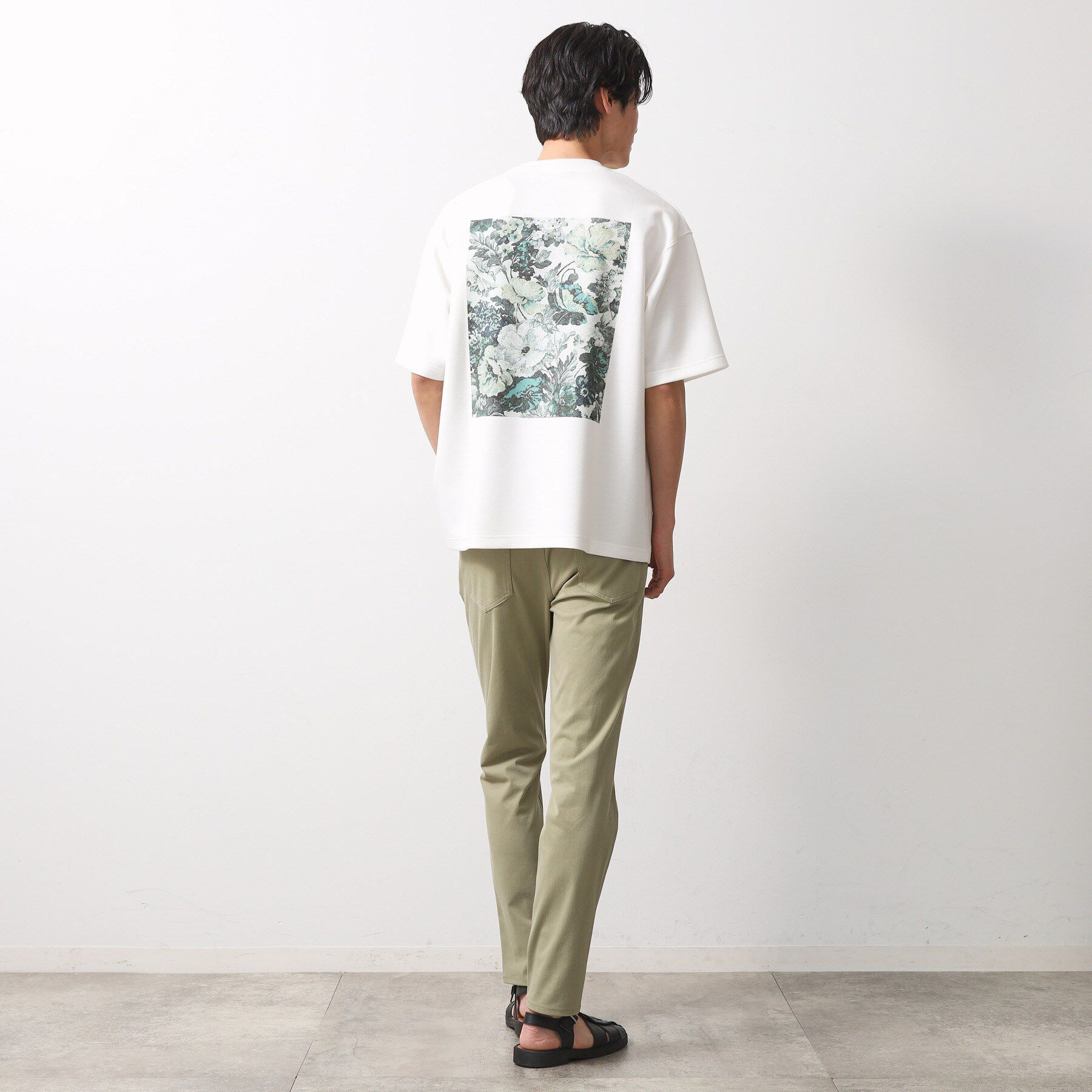 THE SHOP TK「ボタニカルプリントオーバーサイズ半袖Ｔシャツ」|Tシャツ・カットソー|