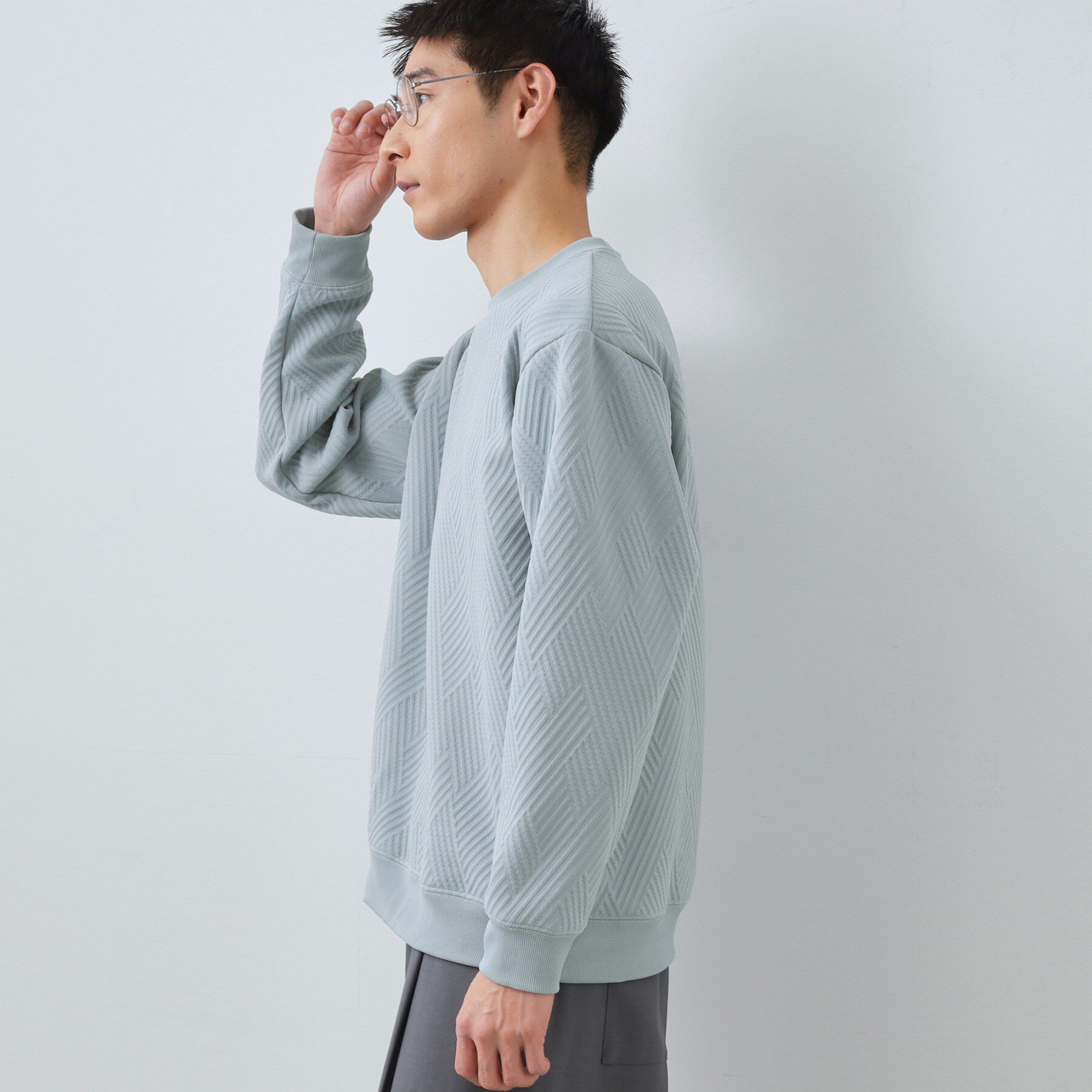 THE SHOP TK「【大人の上品カジュアルに】ふくれキルトスウェット　軽量/洗濯機OK」|パーカー|