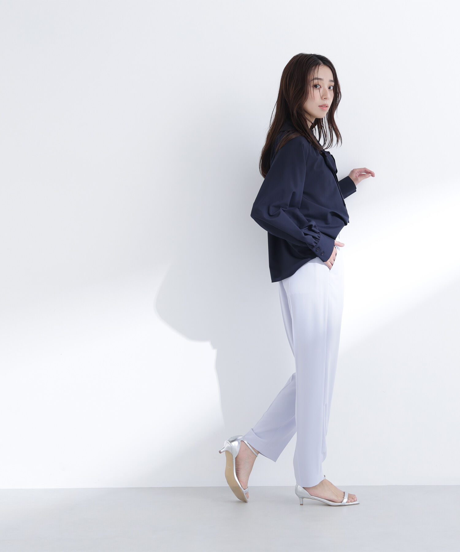  「スキッパーリボンタイブラウス」|シャツ・ブラウス|