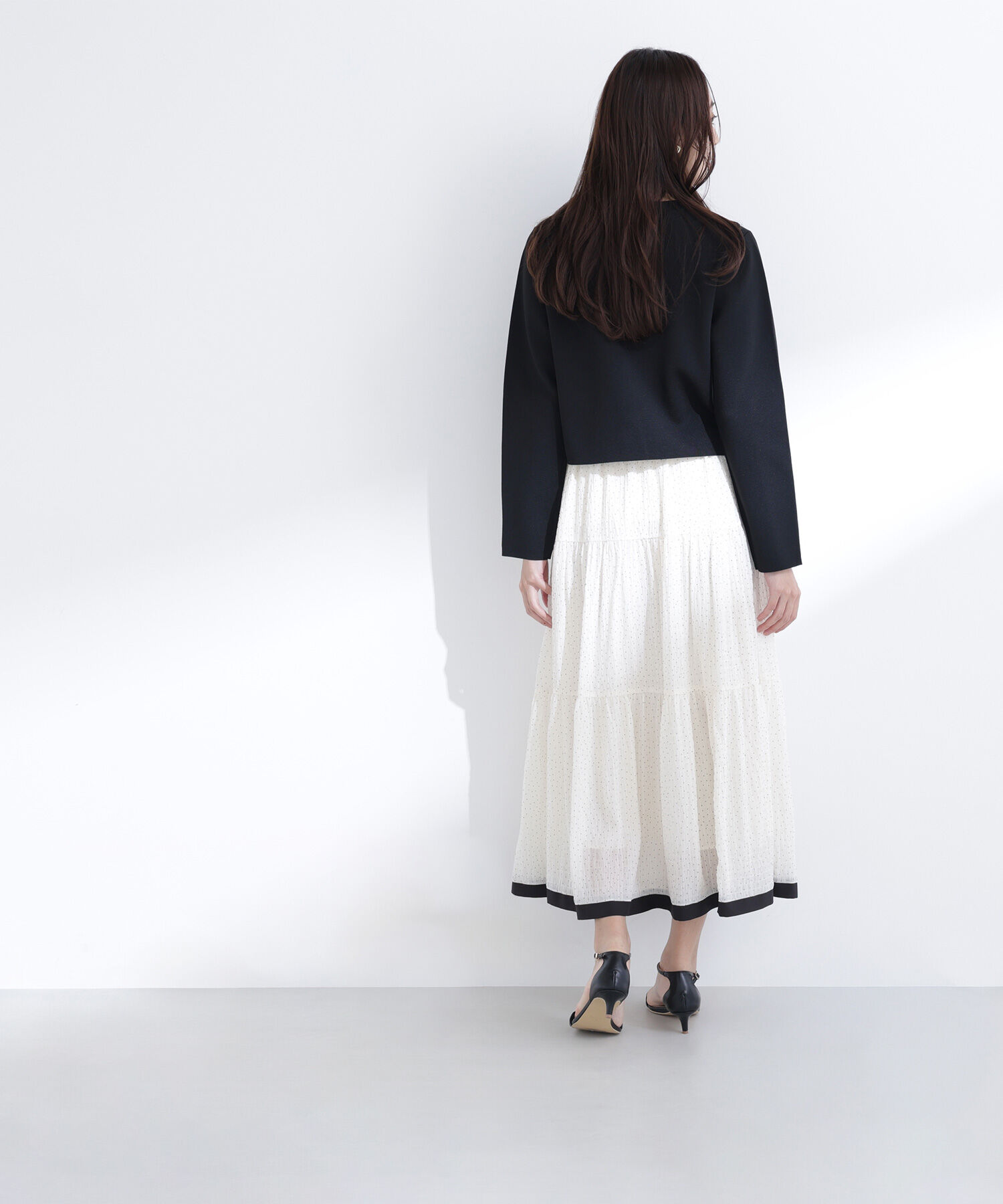  「ドットバイカラーフレアスカート」|スカート|