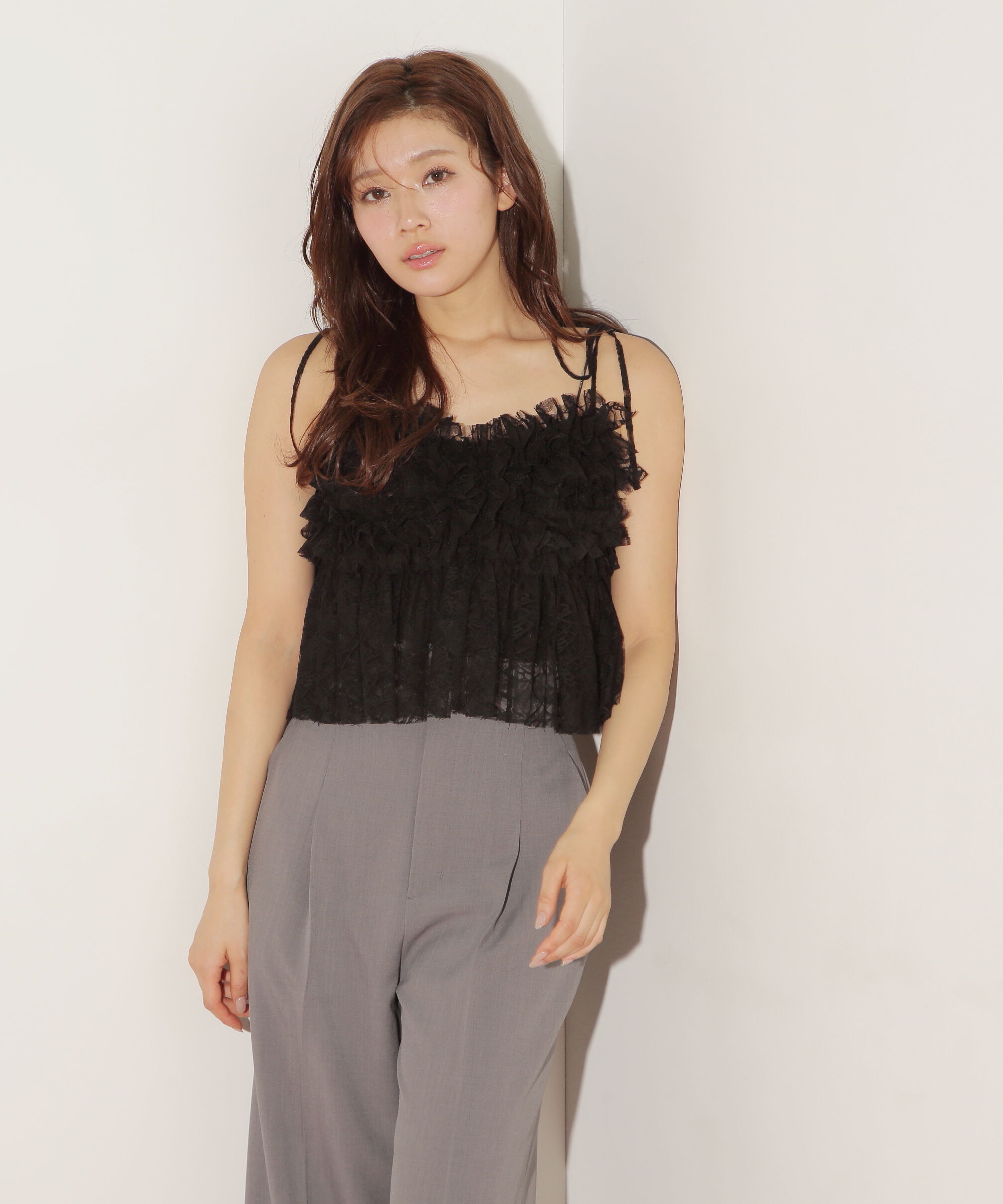  「フリルレースキャミ」|シャツ・ブラウス|