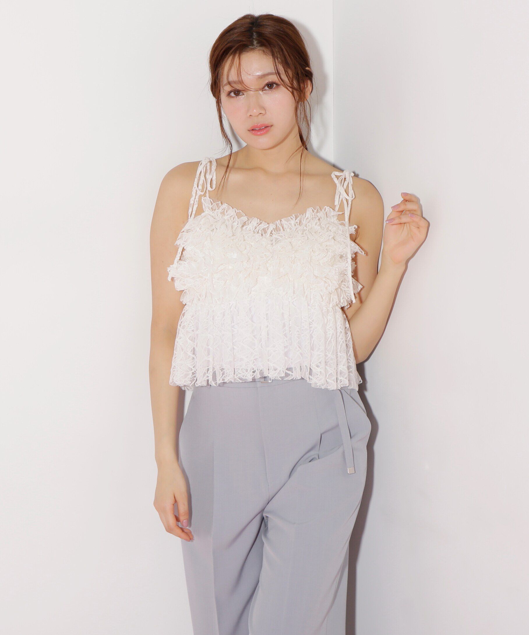  「フリルレースキャミ」|シャツ・ブラウス|