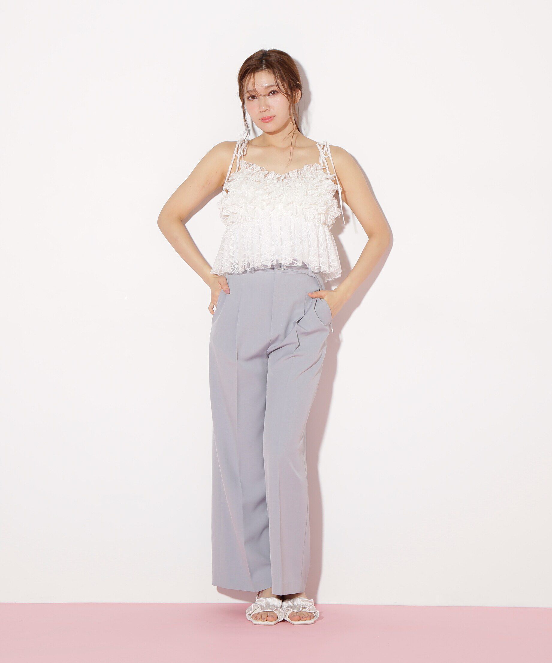  「フリルレースキャミ」|シャツ・ブラウス|