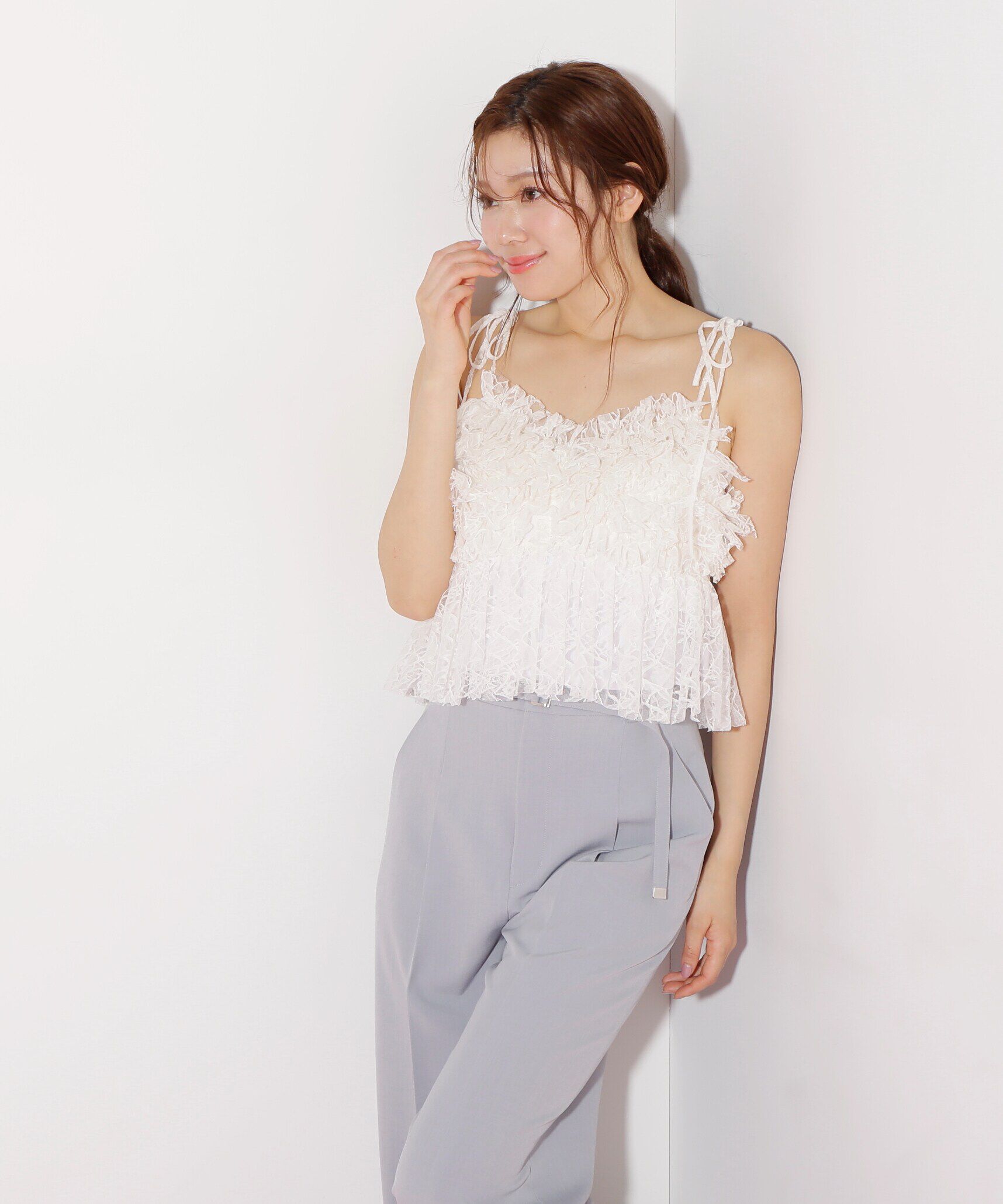  「フリルレースキャミ」|シャツ・ブラウス|