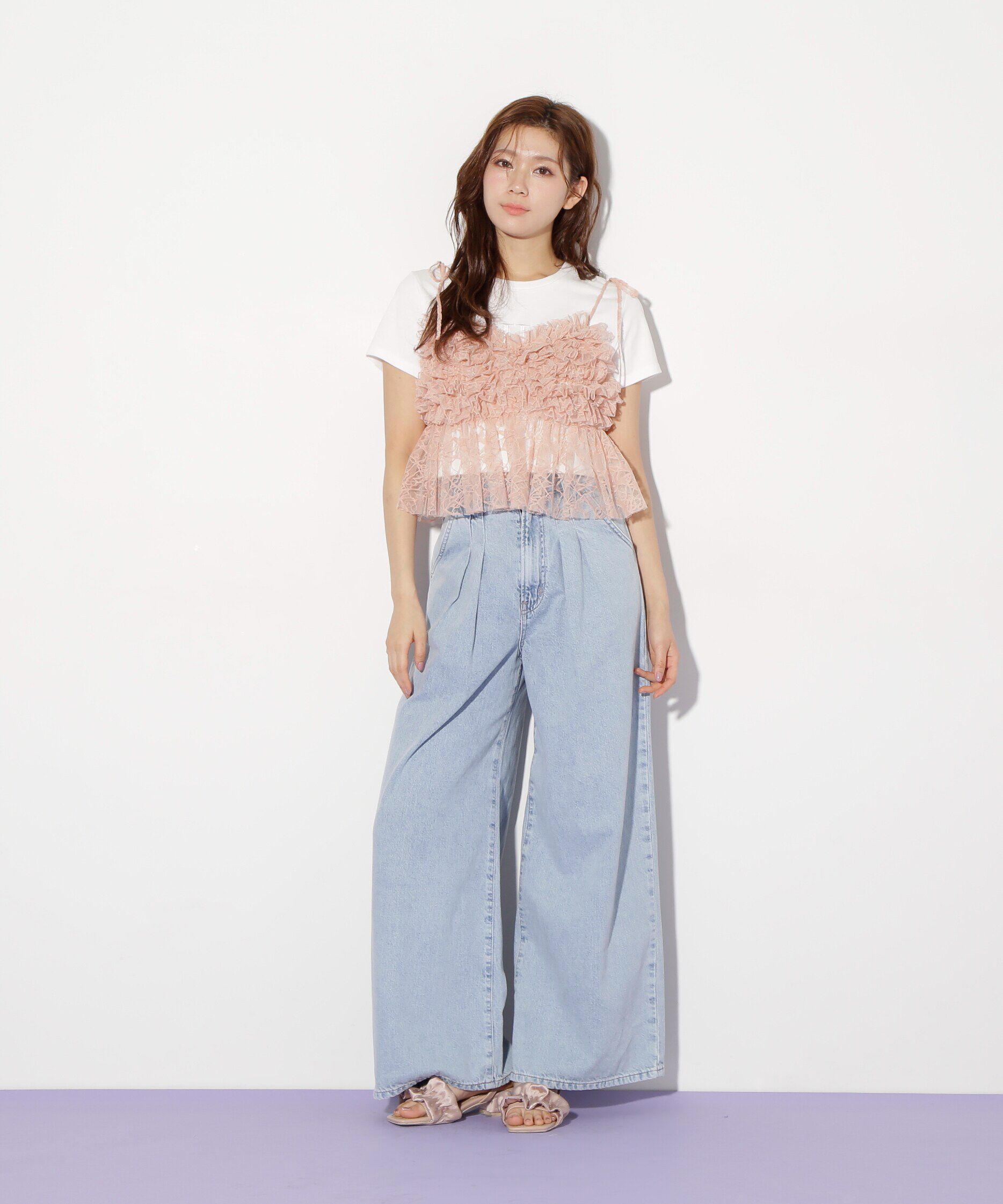  「フリルレースキャミ」|シャツ・ブラウス|